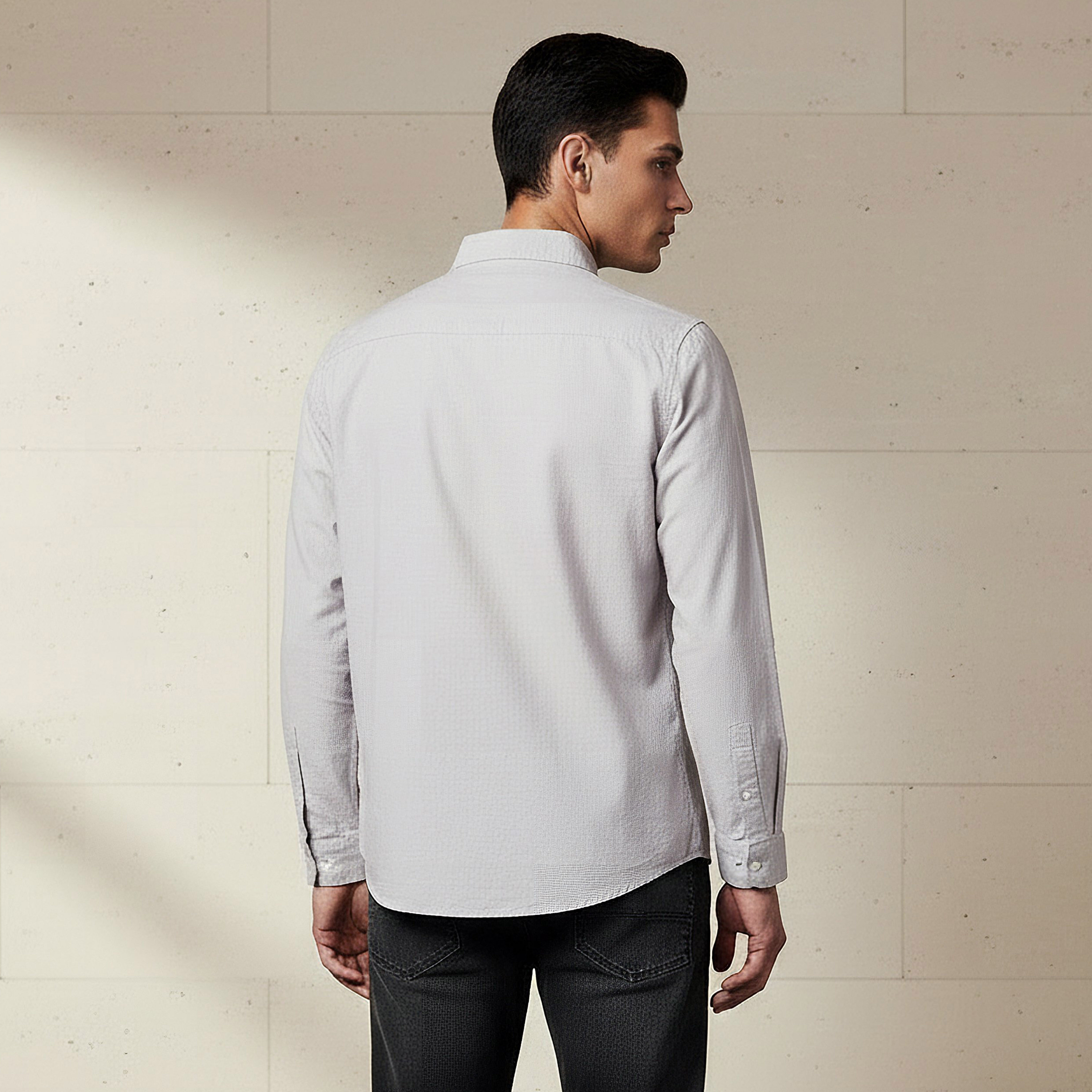 Men Regular Fit Collared Long Sleeve Shirt-men-clothing-shirts-image-3