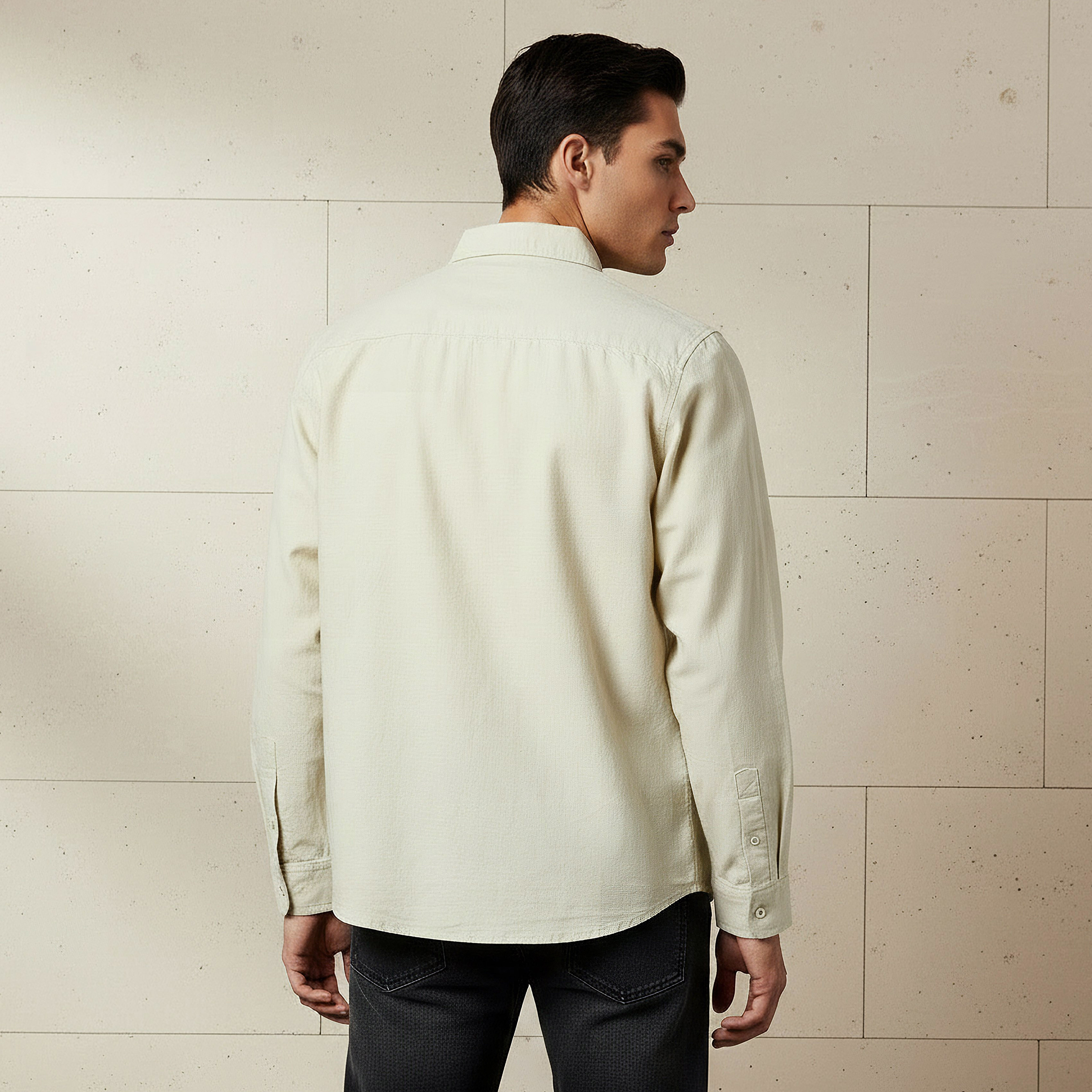 Men Regular Fit Collared Long Sleeve Shirt-men-clothing-shirts-image-3