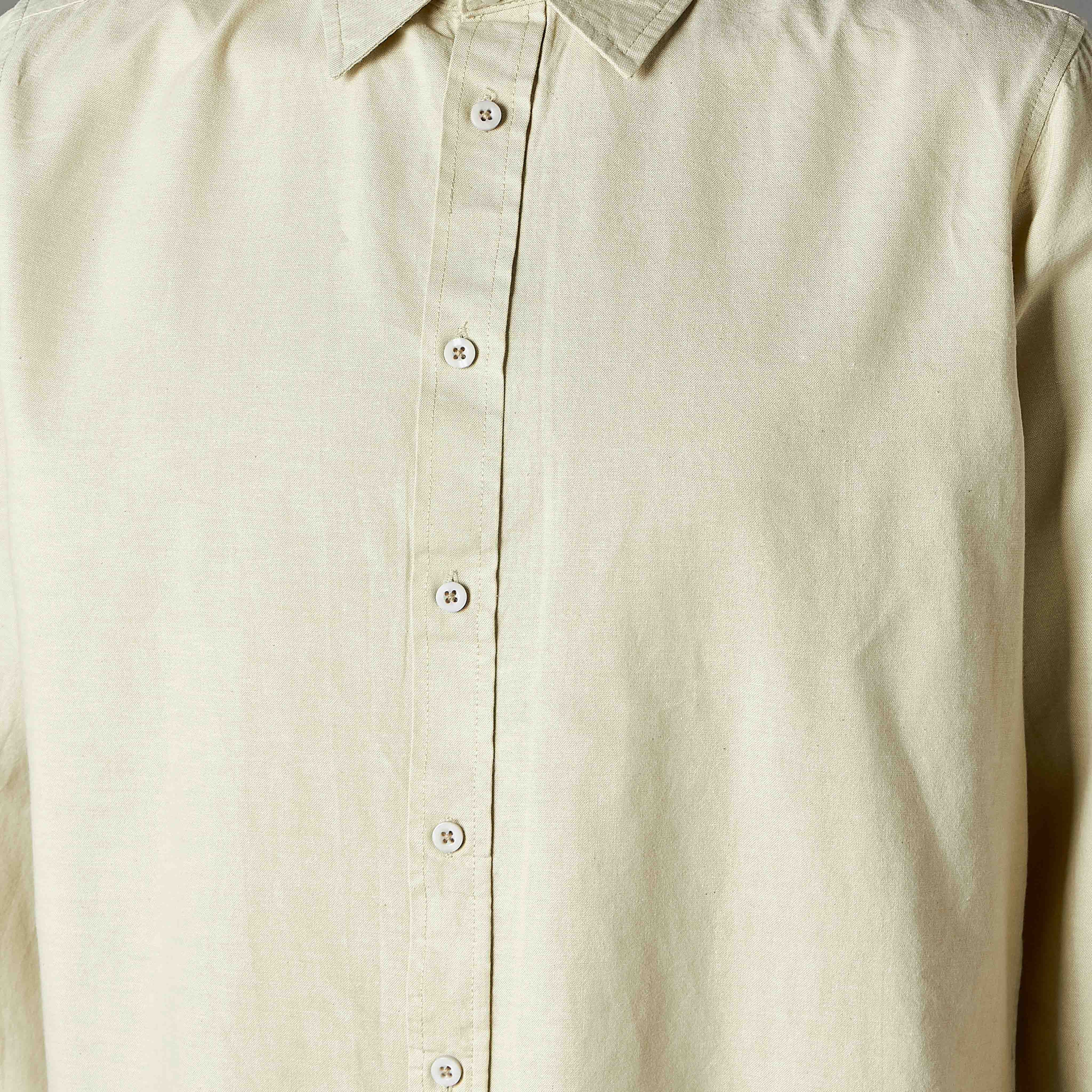 Men Regular Fit Collared Long Sleeve Shirt-men-clothing-shirts-image-4
