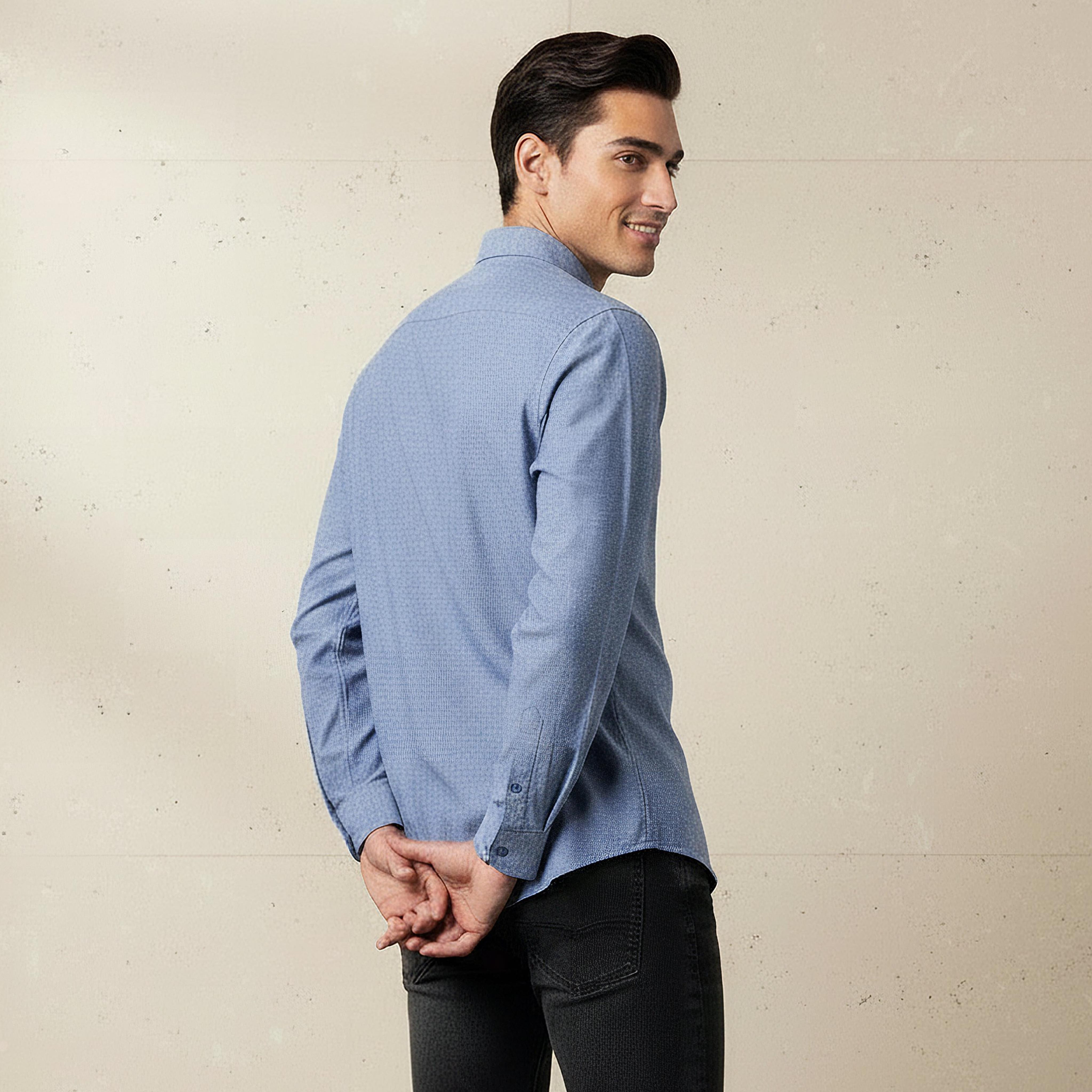 Men Regular Fit Collared Long Sleeve Shirt-men-clothing-shirts-image-3