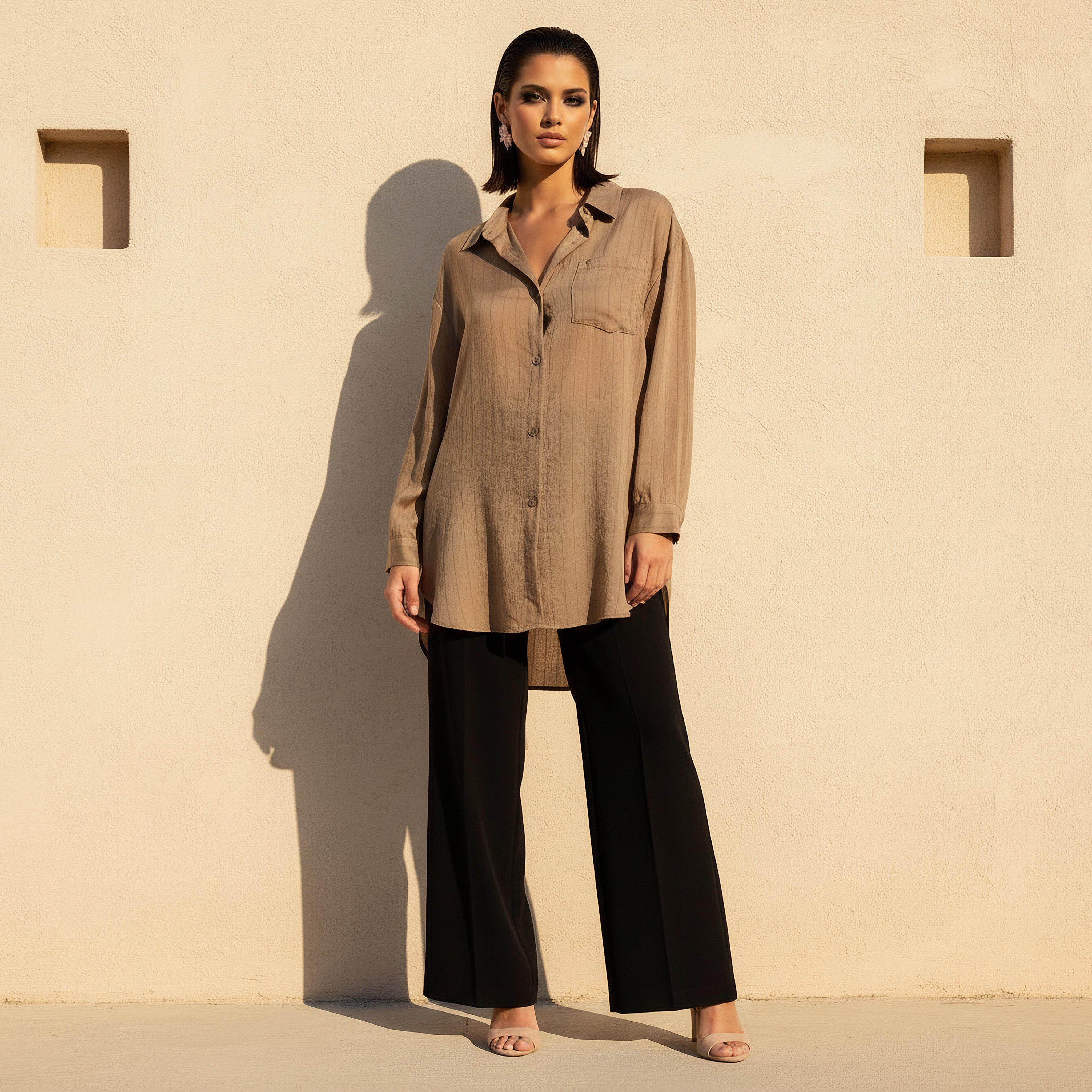 Long Line High Low Stripes Shirt-women-clothing-shirtsandblouses-shirts-image-2