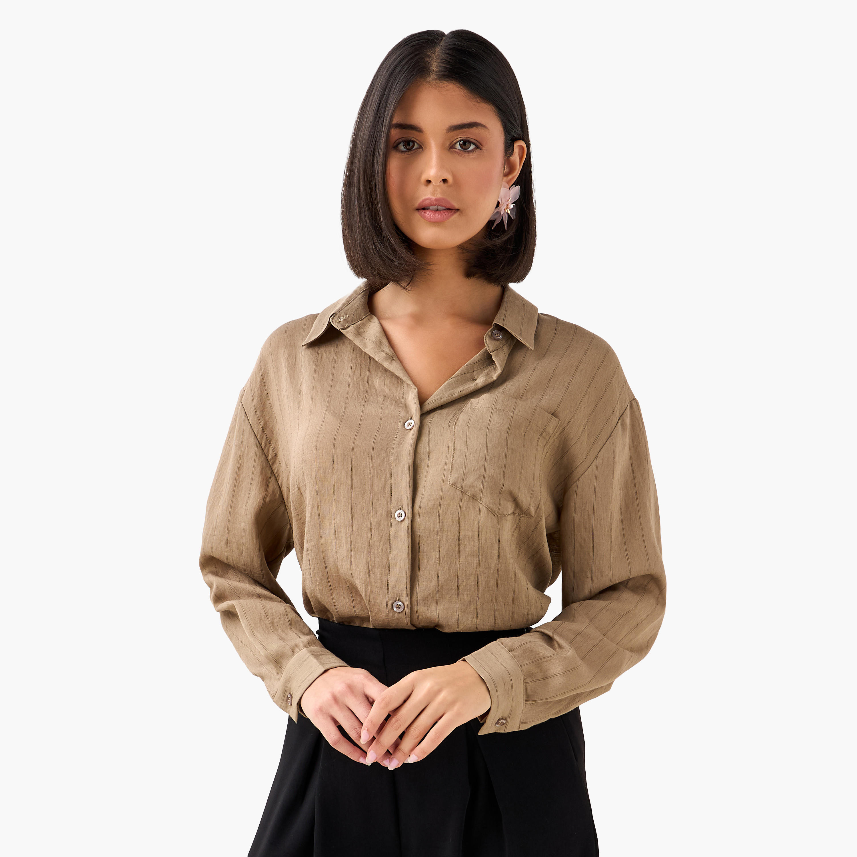 Long Line High Low Stripes Shirt-women-clothing-shirtsandblouses-shirts-image-3