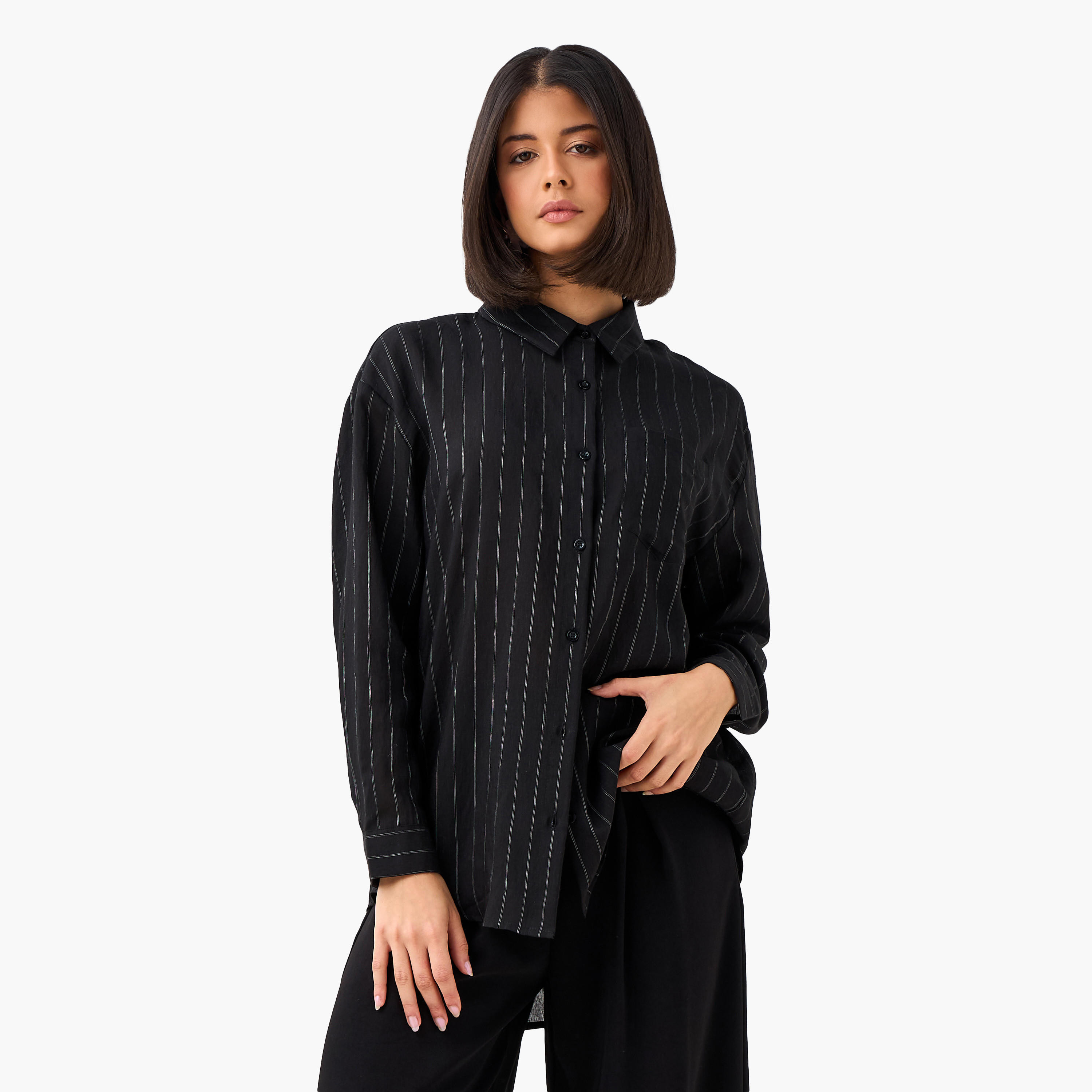 Long Line High Low Stripes Shirt-women-clothing-shirtsandblouses-shirts-image-3