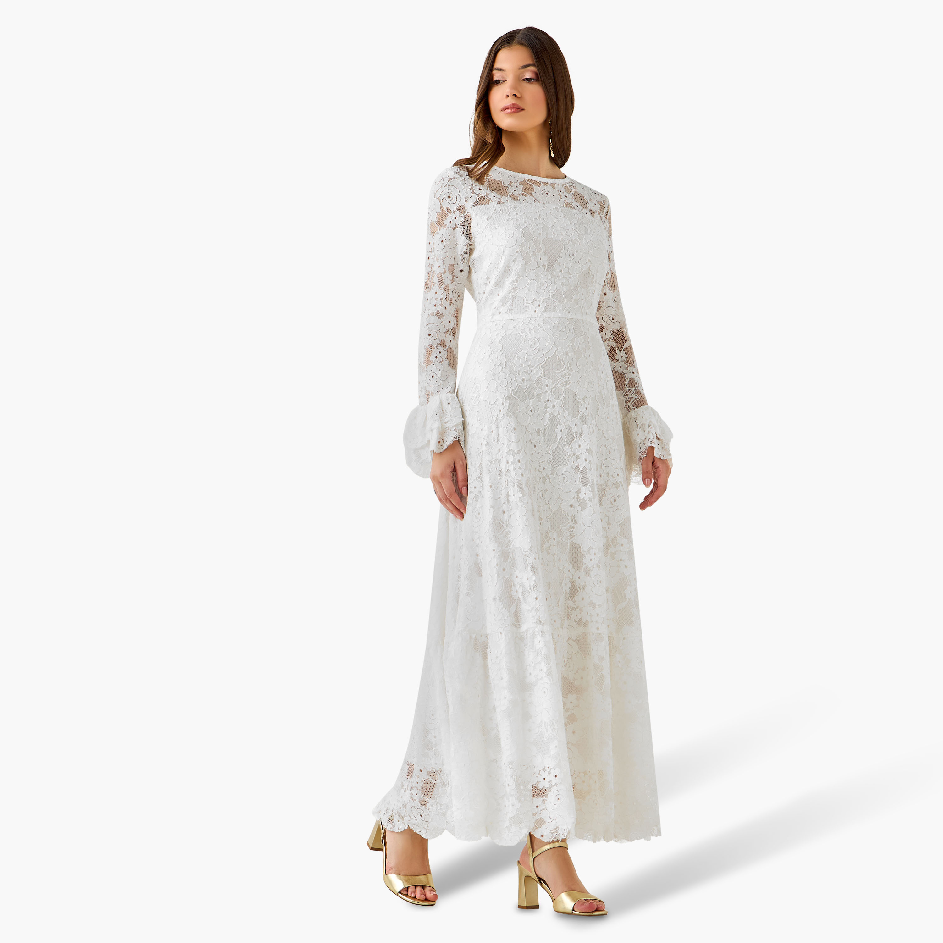 Lace Women Dress with Bell Sleeves-women-clothing-dresses-image-3