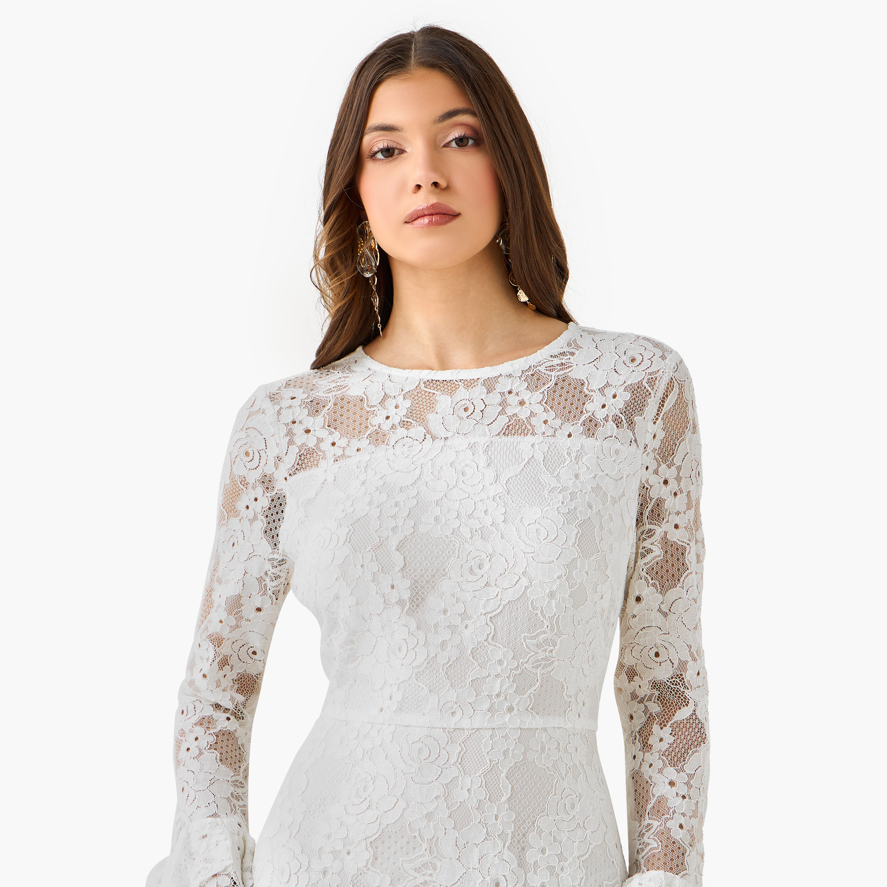 Lace Women Dress with Bell Sleeves-women-clothing-dresses-image-6