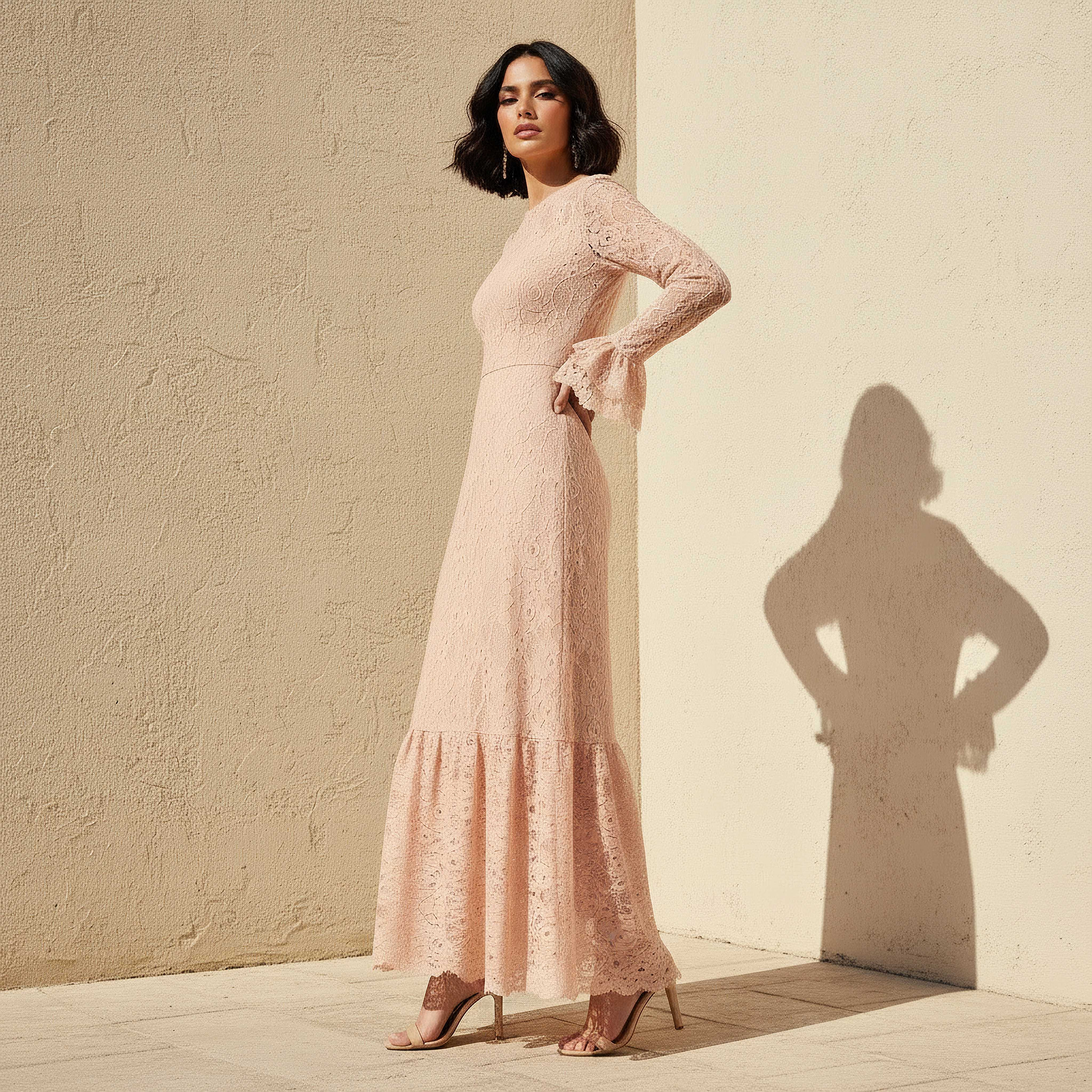 Lace Women Dress with Bell Sleeves-PROMO_SP_KSA_7_BUY2FORSAR199_130625-image-3