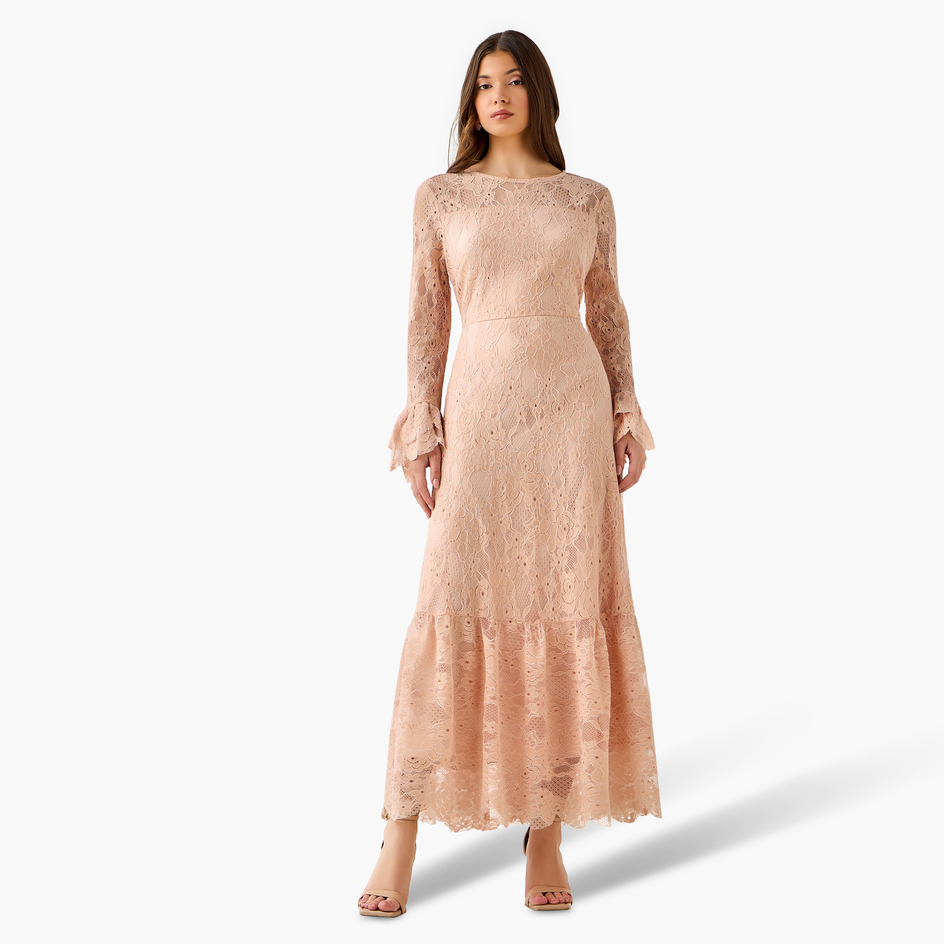 Lace Women Dress with Bell Sleeves-PROMO_SP_KSA_7_BUY2FORSAR199_130625-image-4