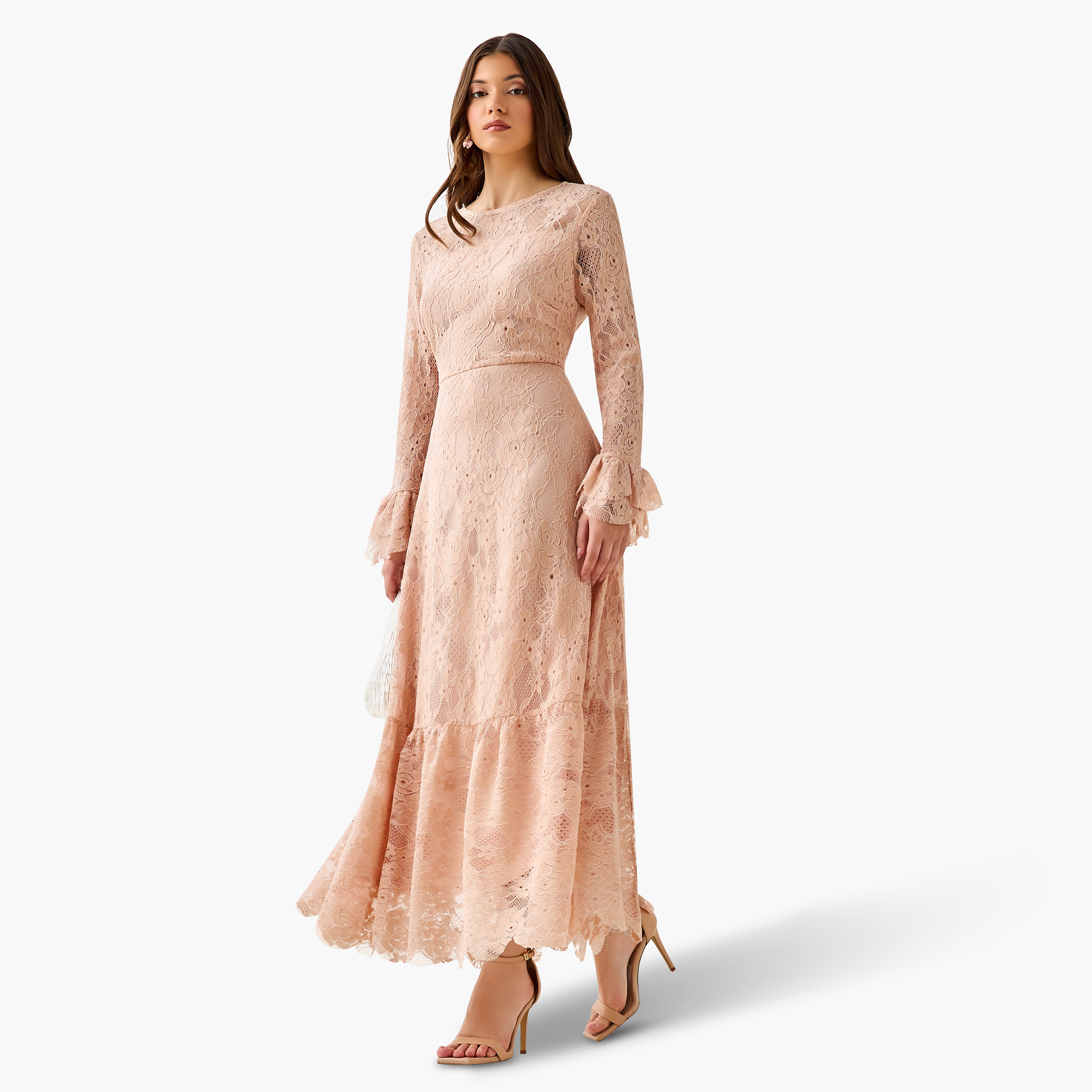 Lace Women Dress with Bell Sleeves-PROMO_SP_KSA_7_BUY2FORSAR199_130625-image-5