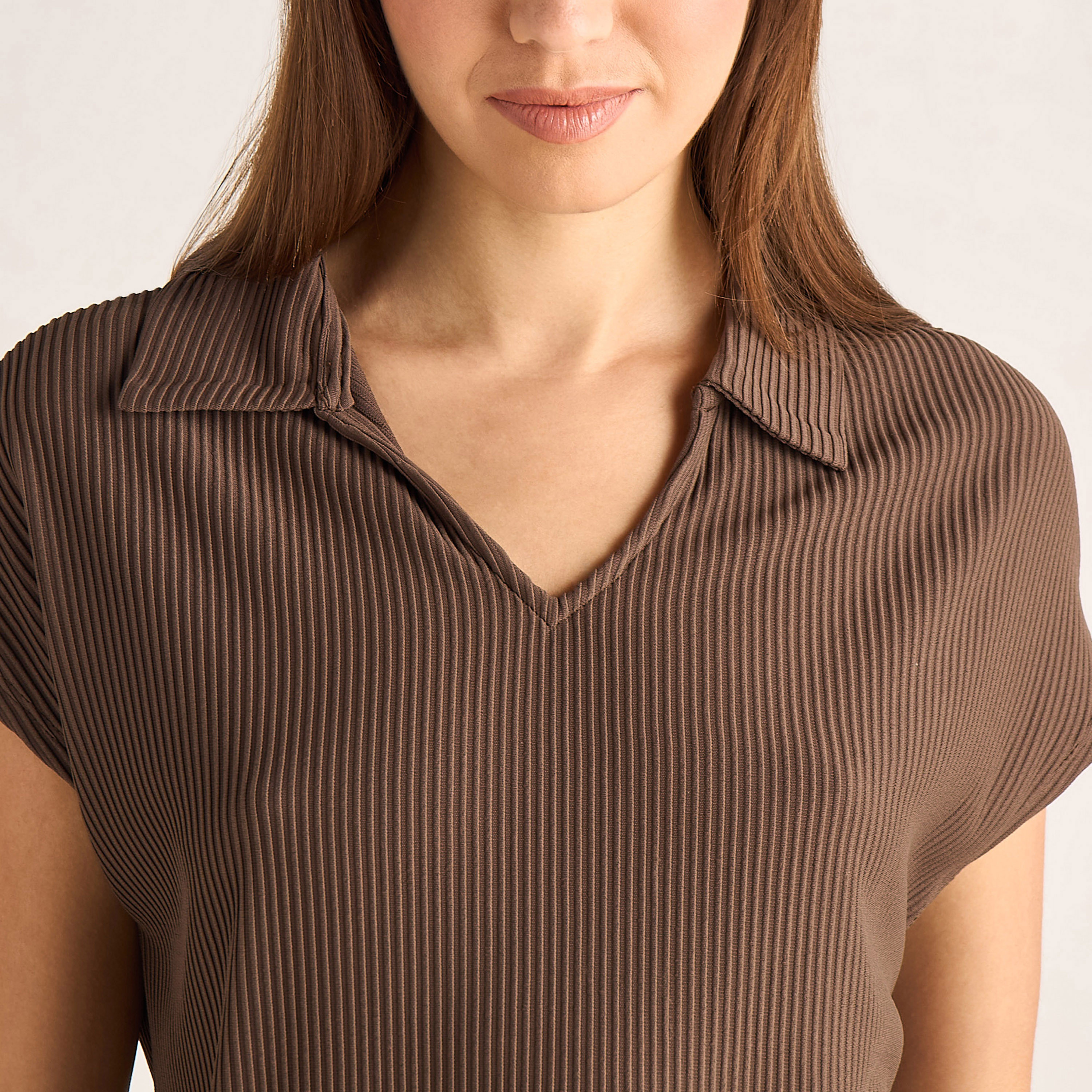 طقم بلوزة منسوجة بارزة الملمس وبنطلون-women-clothing-coordsets-image-6