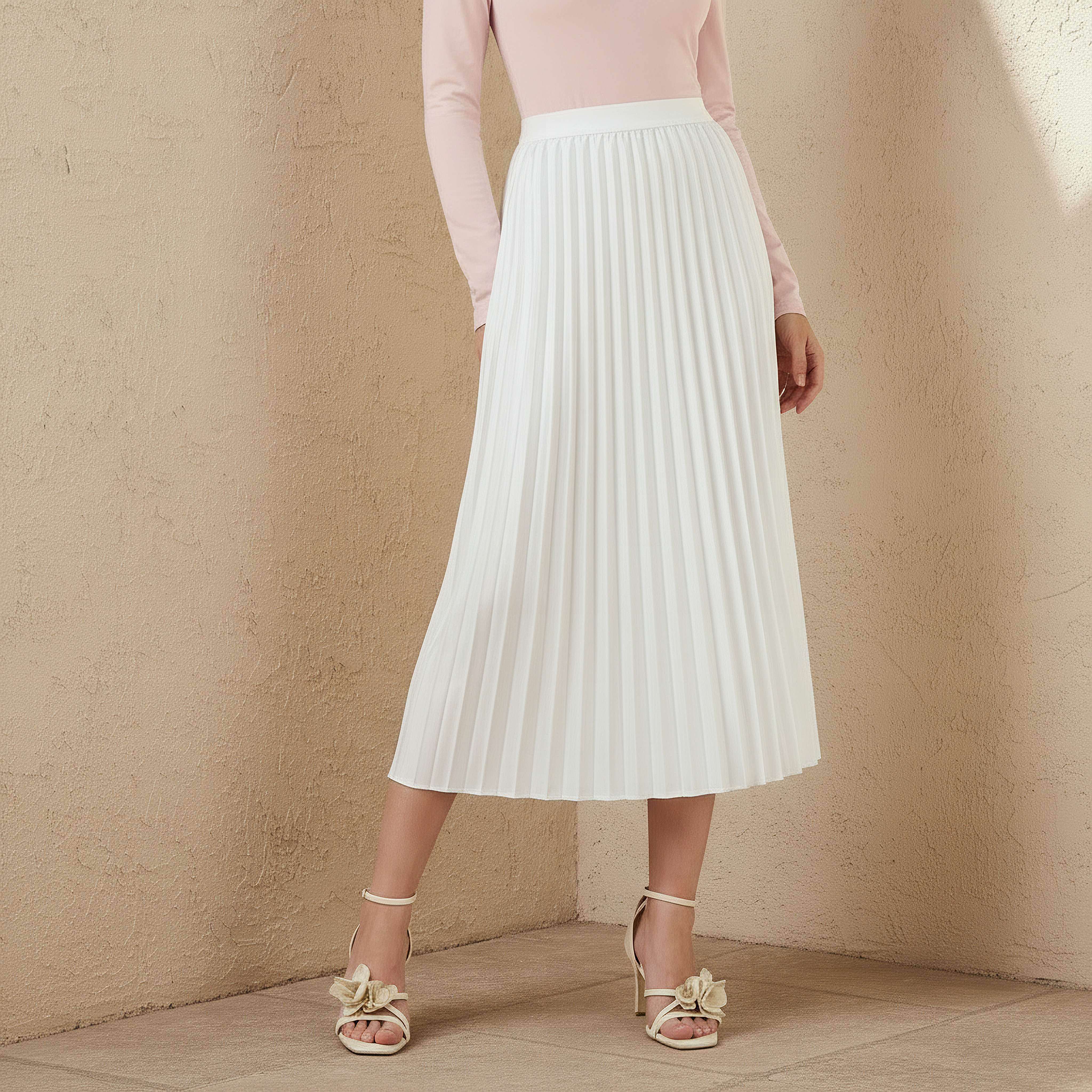 Pleated Midi Skirt-women-clothing-bottoms-skirts-image-1