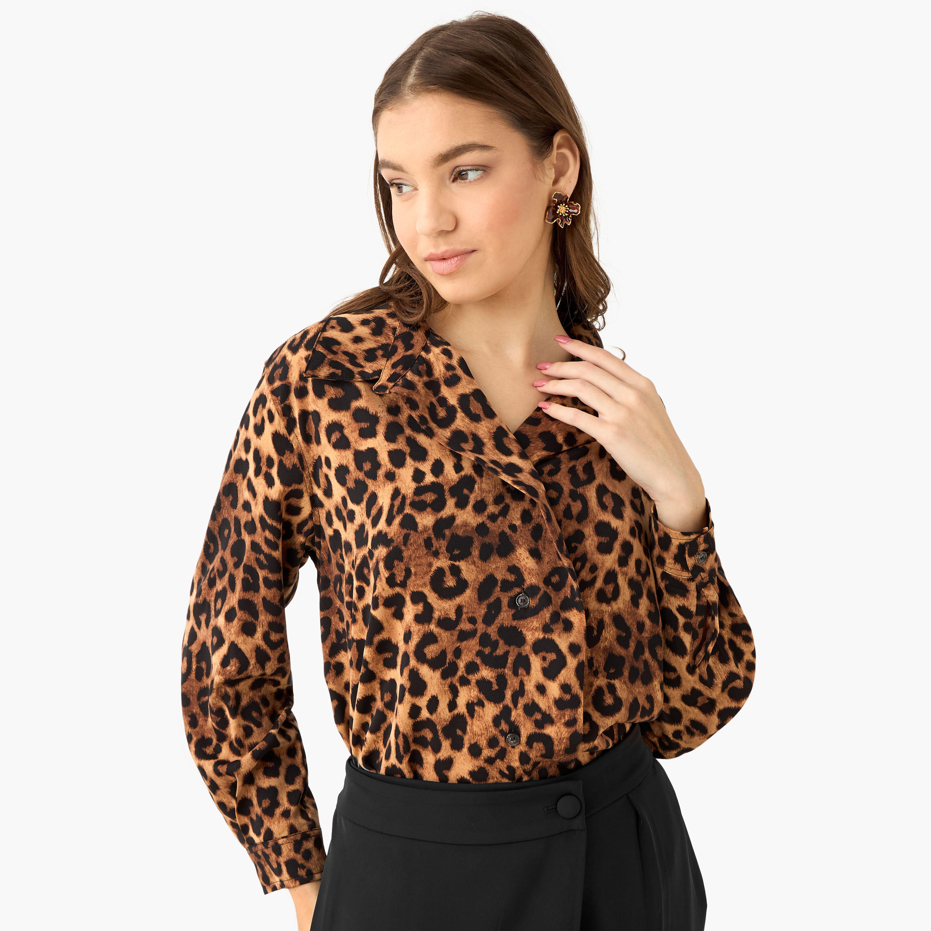 Shirt with Animal Print and High-Low Hem-women-clothing-shirtsandblouses-shirts-image-7