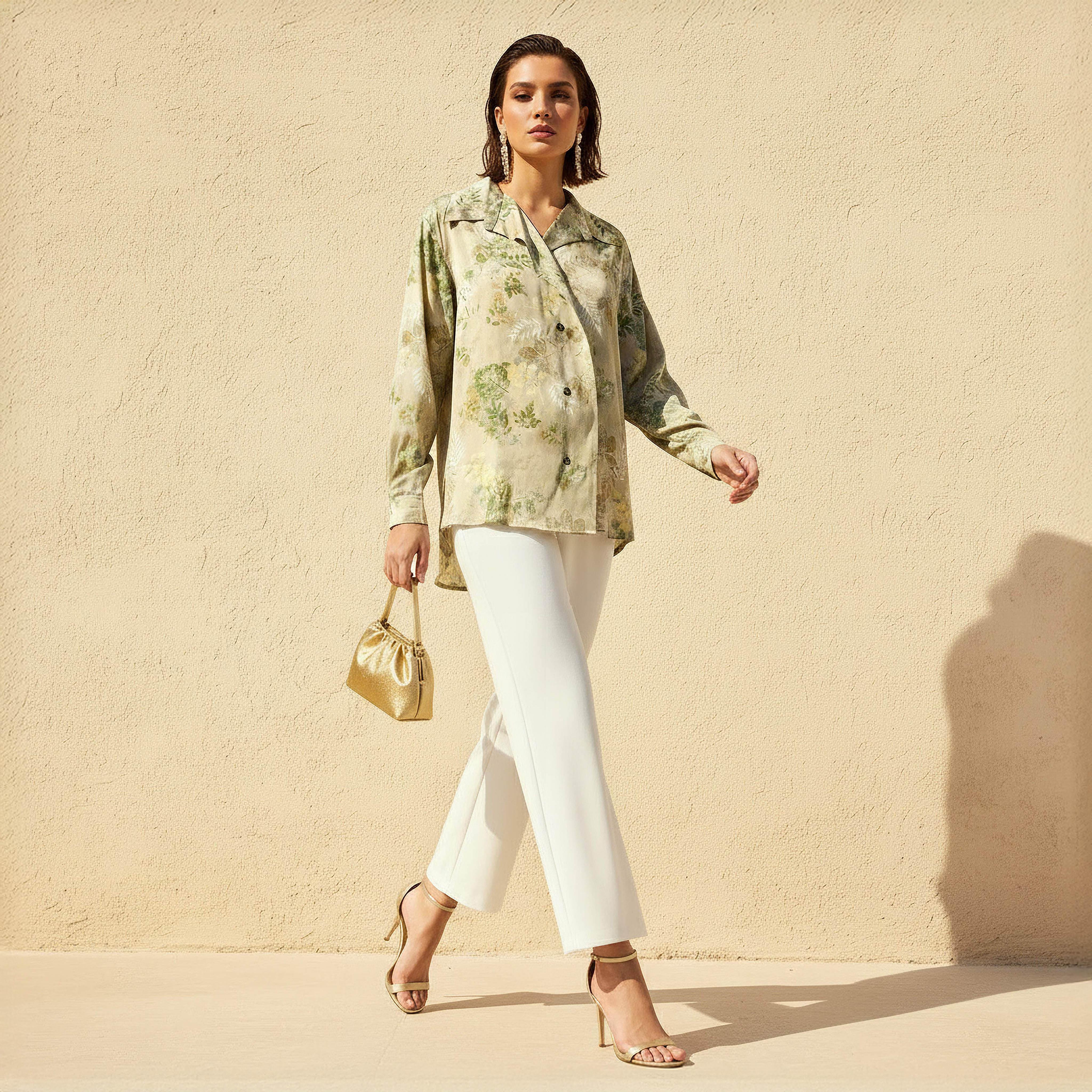Shirt with Floral Print and High-Low Hem-women-clothing-shirtsandblouses-shirts-image-2