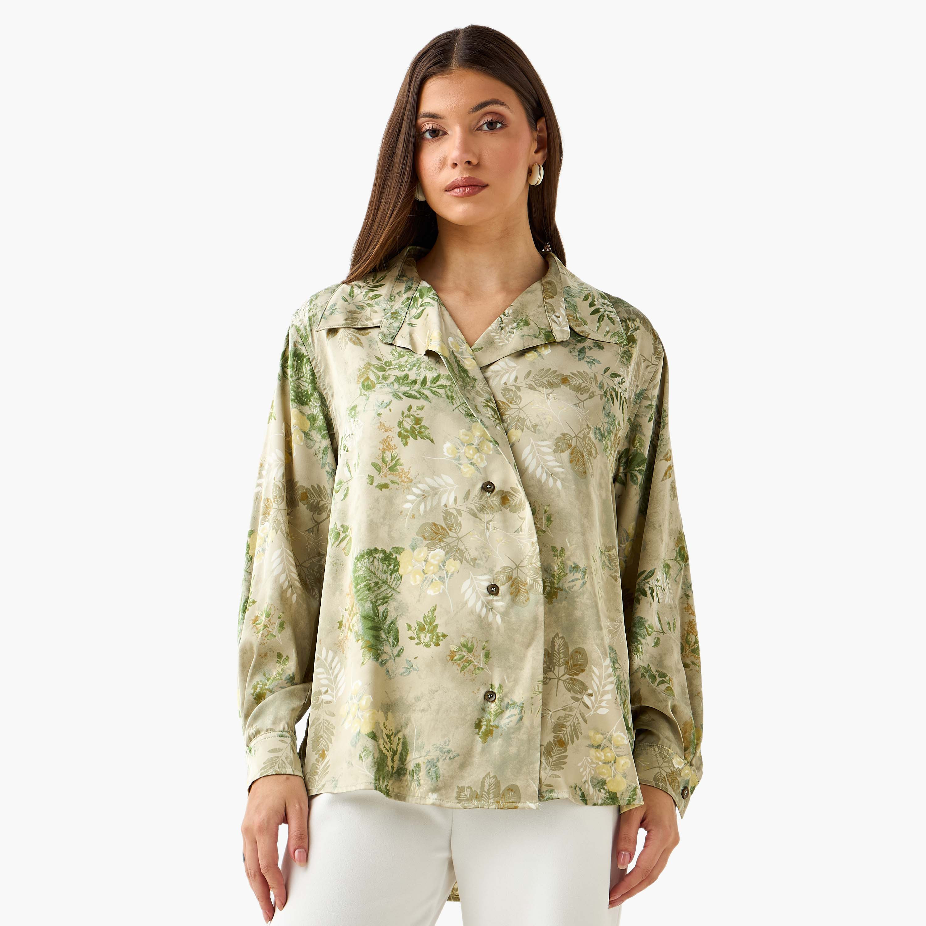 Shirt with Floral Print and High-Low Hem-women-clothing-shirtsandblouses-shirts-image-3