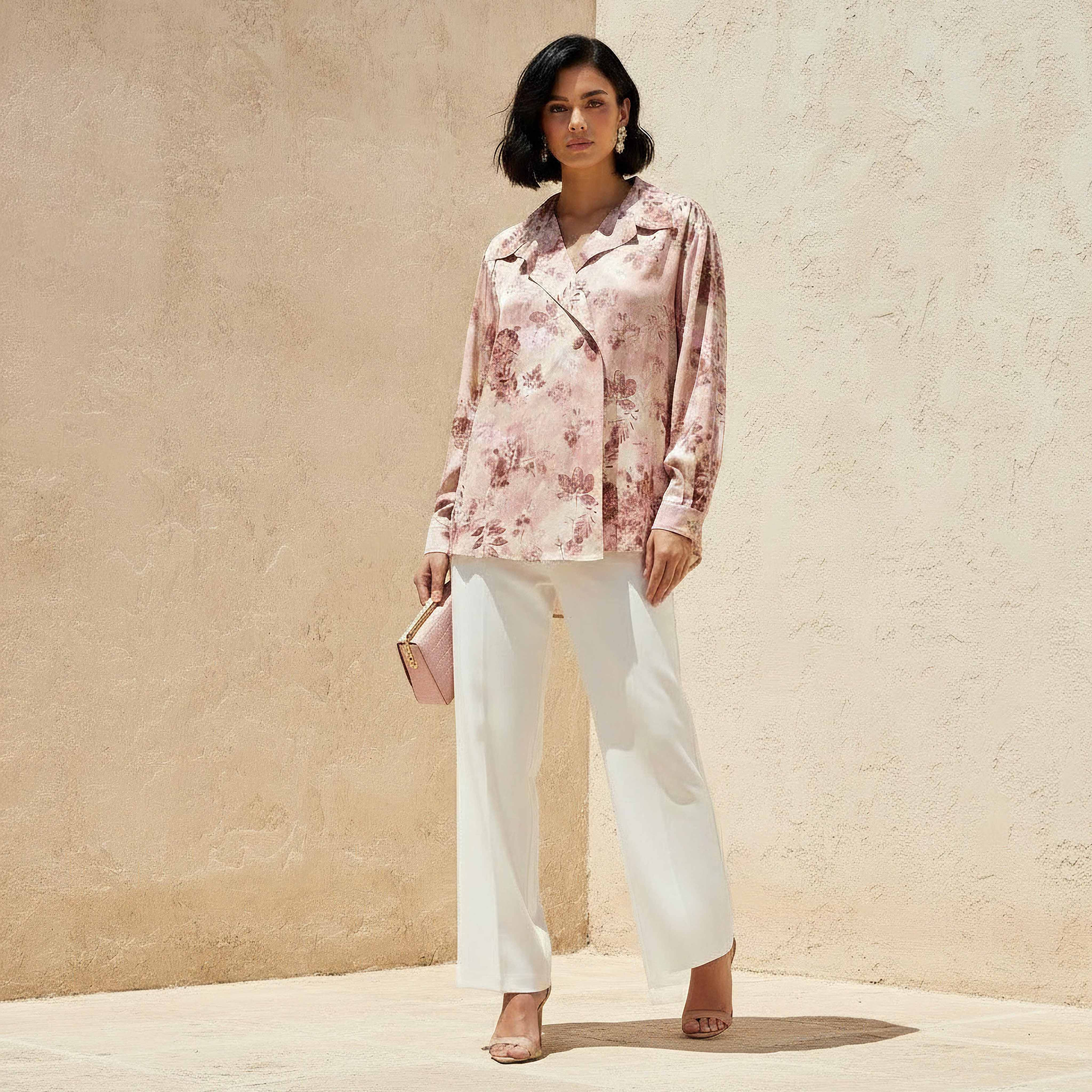 Shirt with Floral Print and High-Low Hem-women-clothing-shirtsandblouses-shirts-image-2