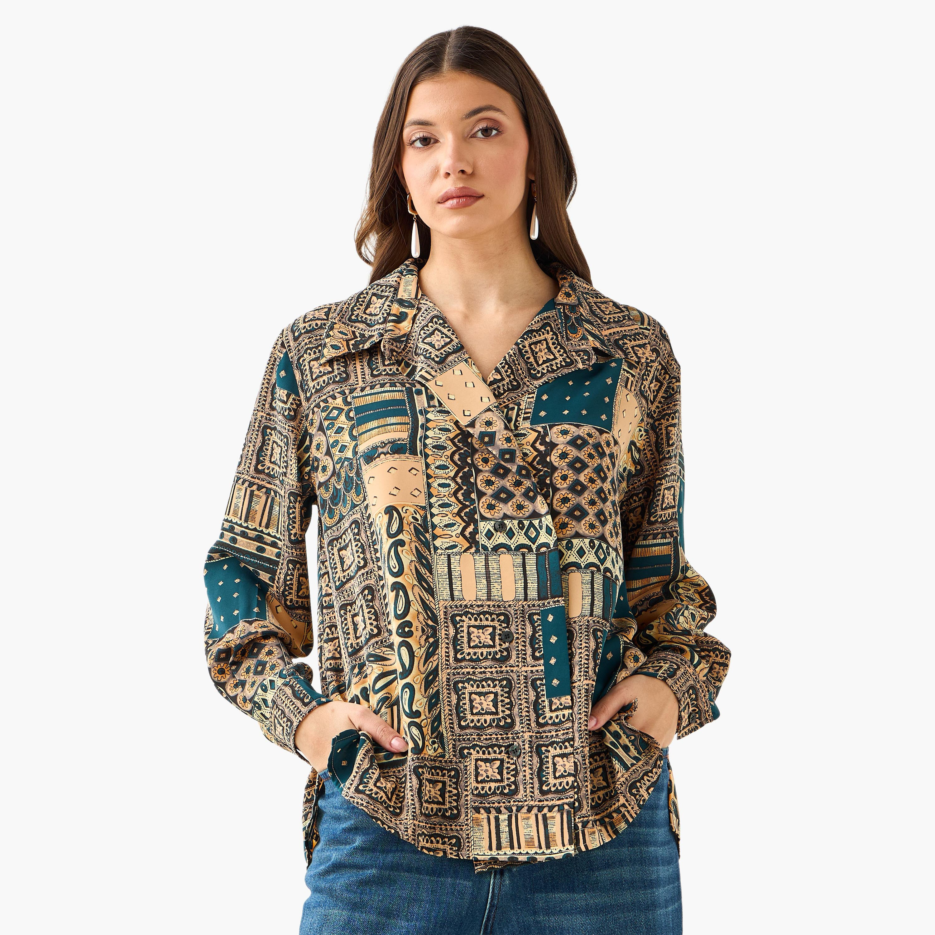 قميص بحافة غير متساوية وطبعات بيزلي-women-clothing-shirtsandblouses-shirts-image-2