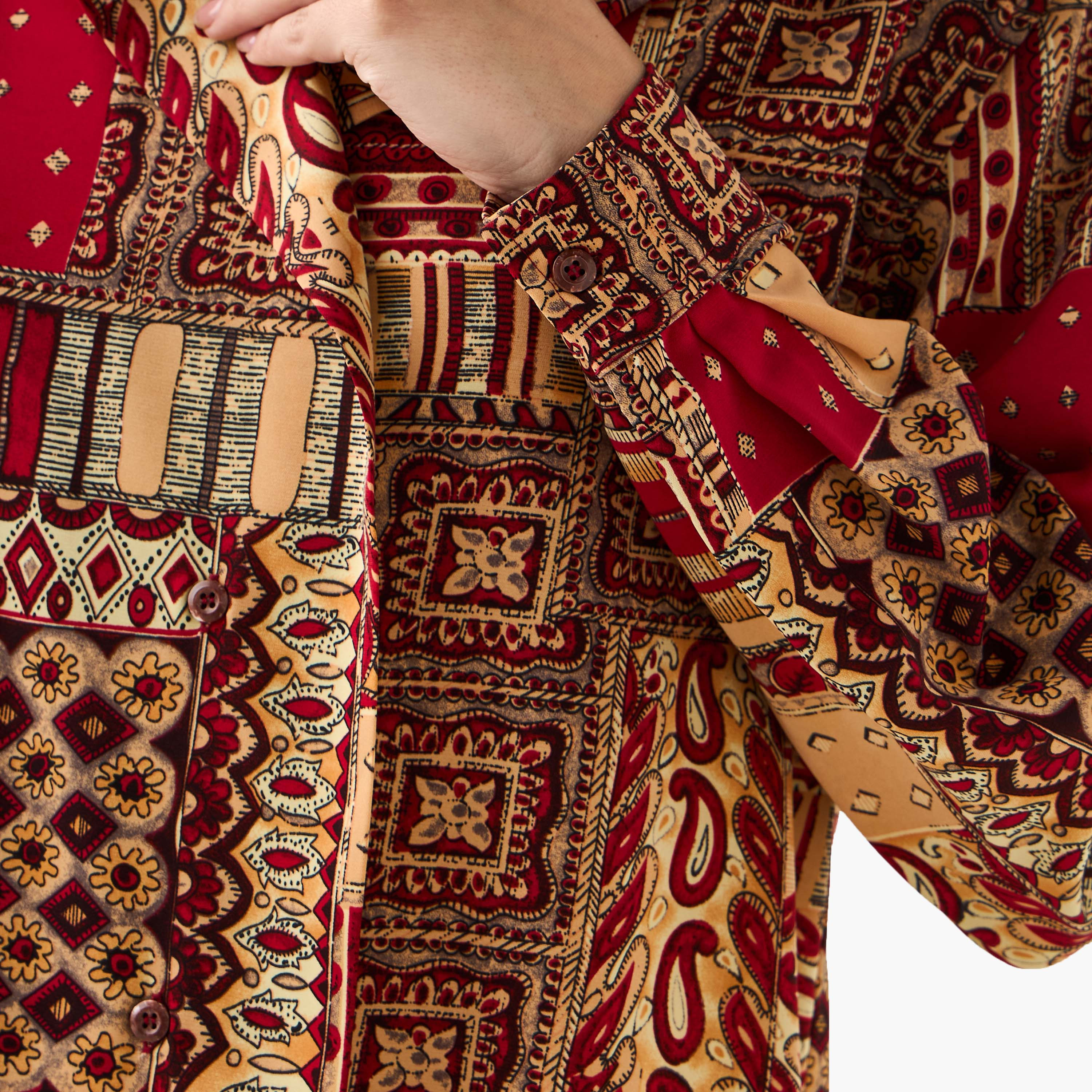 Shirt with Paisley Print and High-Low Hem-women-clothing-shirtsandblouses-shirts-image-5