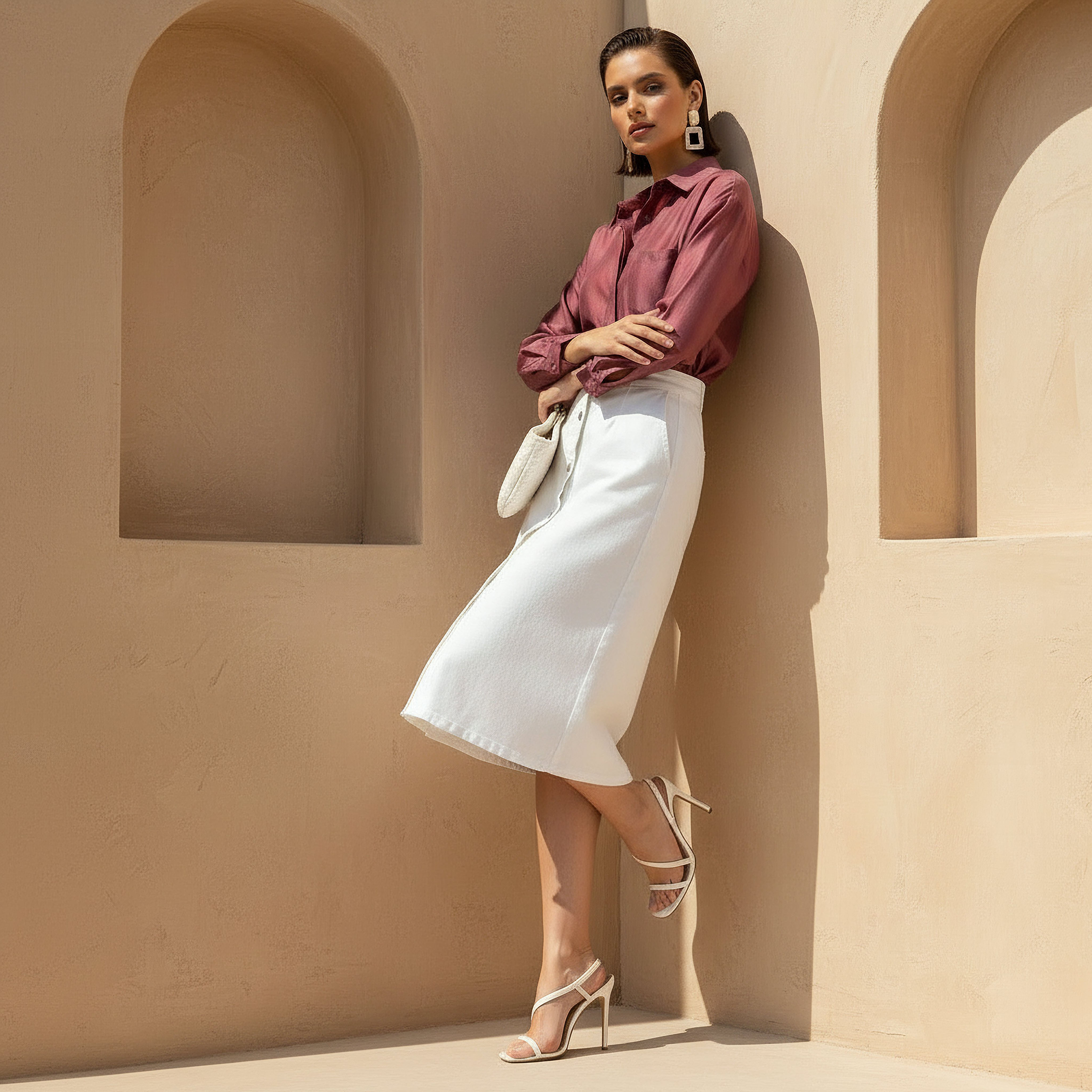 High Low Shirt with Concealed Placket-women-clothing-shirtsandblouses-shirts-image-2