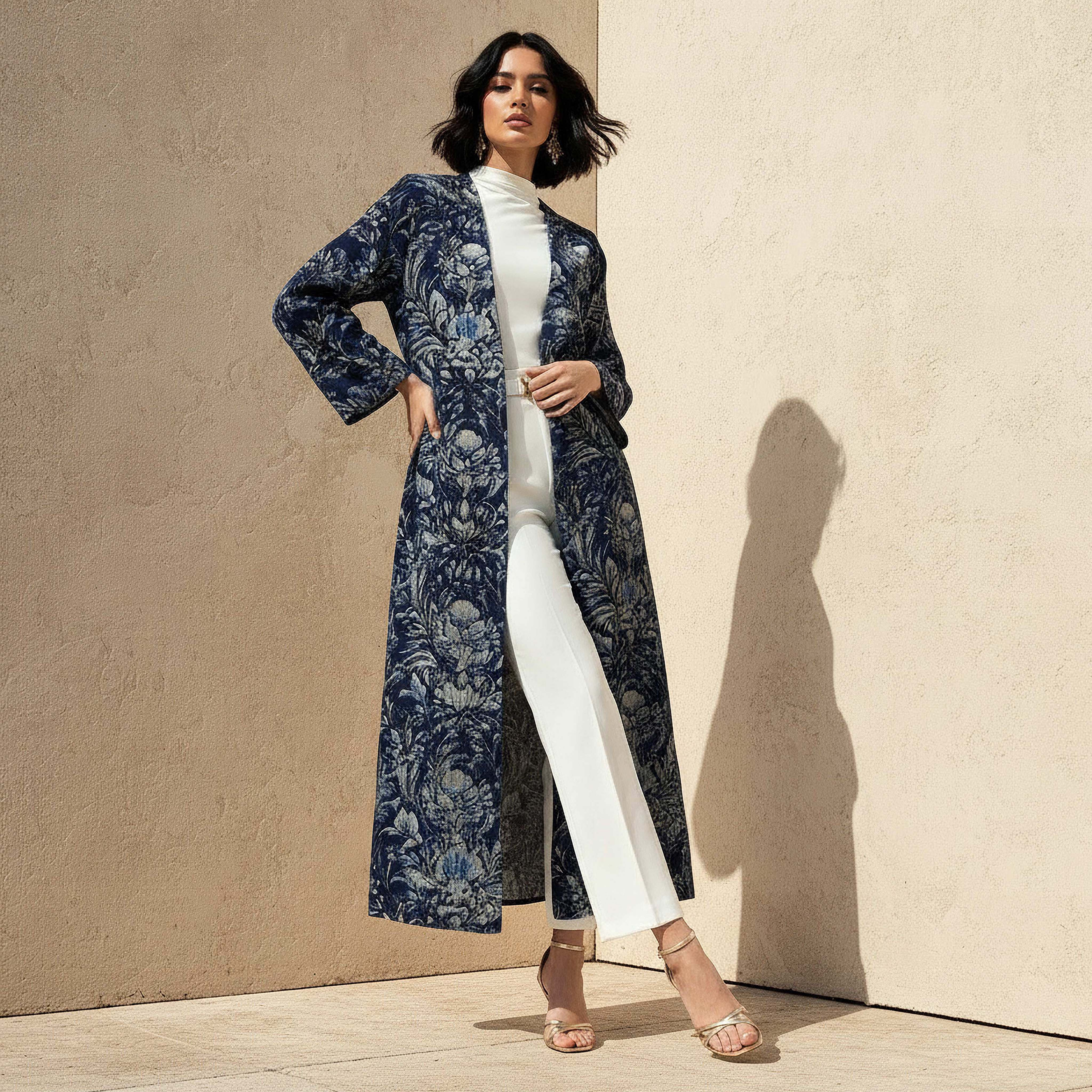 سترة عباية كيمونو بقصّة عادية وطبعات-women-arabicclothing-abayas-image-1
