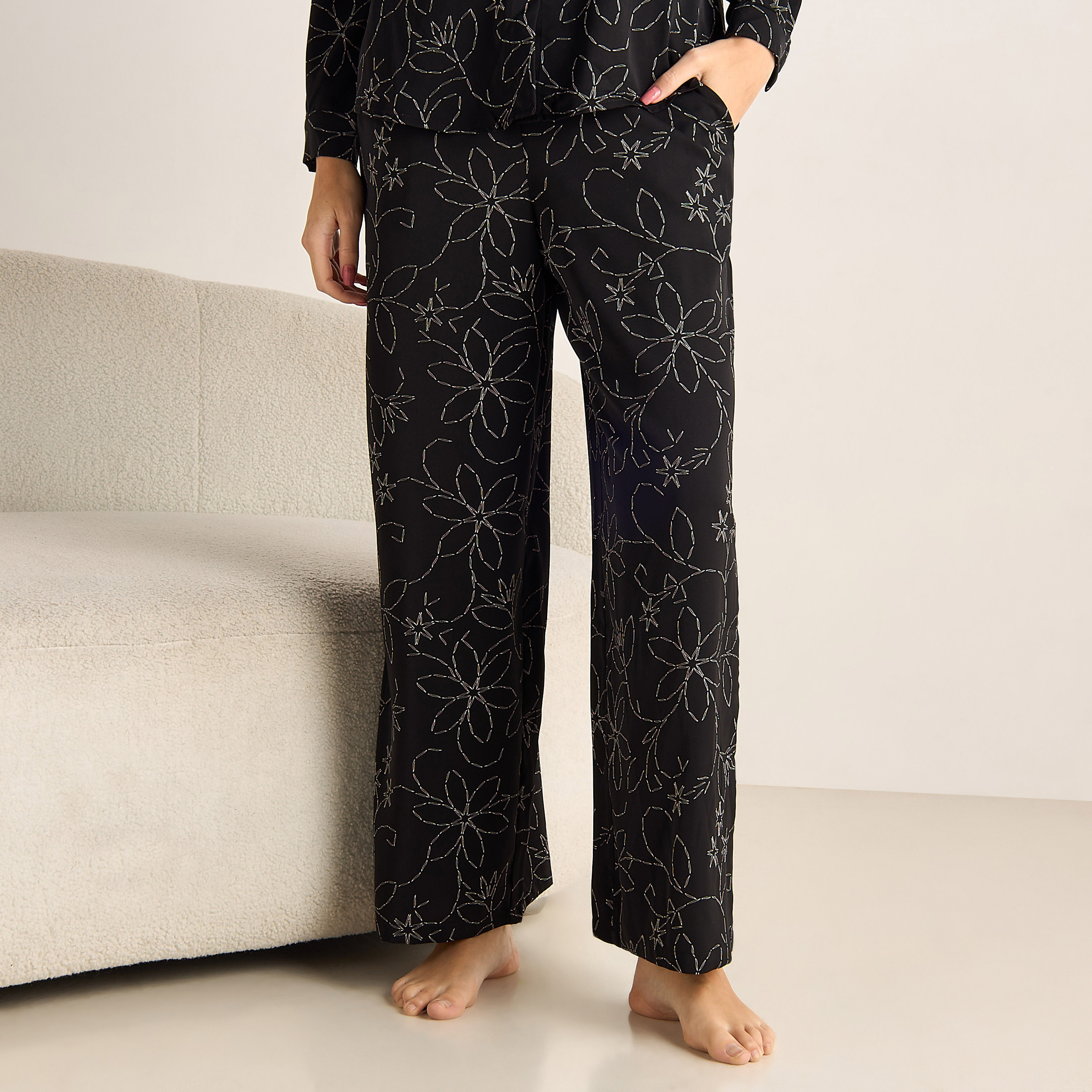 طقم بيجاما قميص وبنطلون-women-clothing-coordsets-image-4