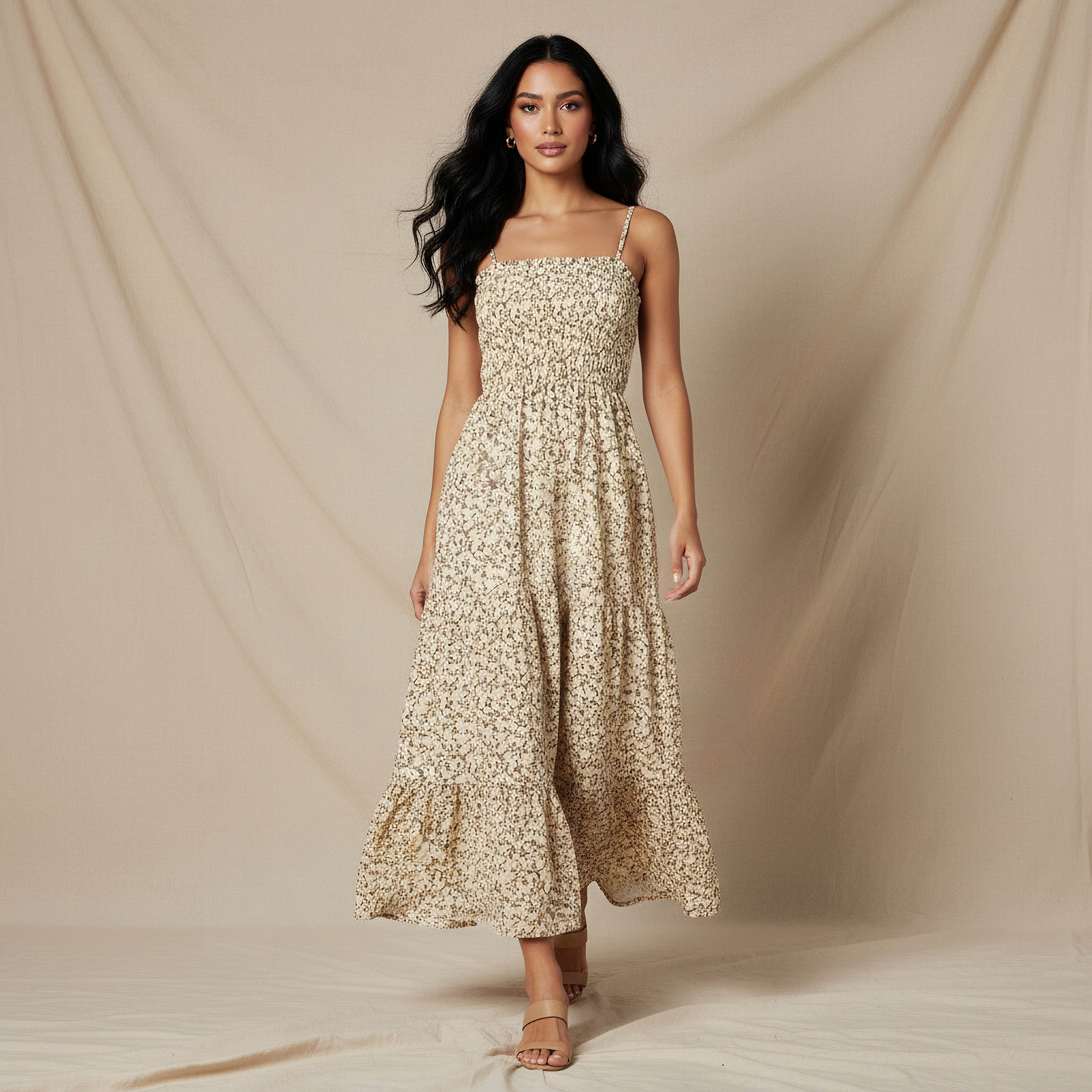 فستان متعدد التصاميم بطبعات زهرية-women-clothing-dresses-image-1