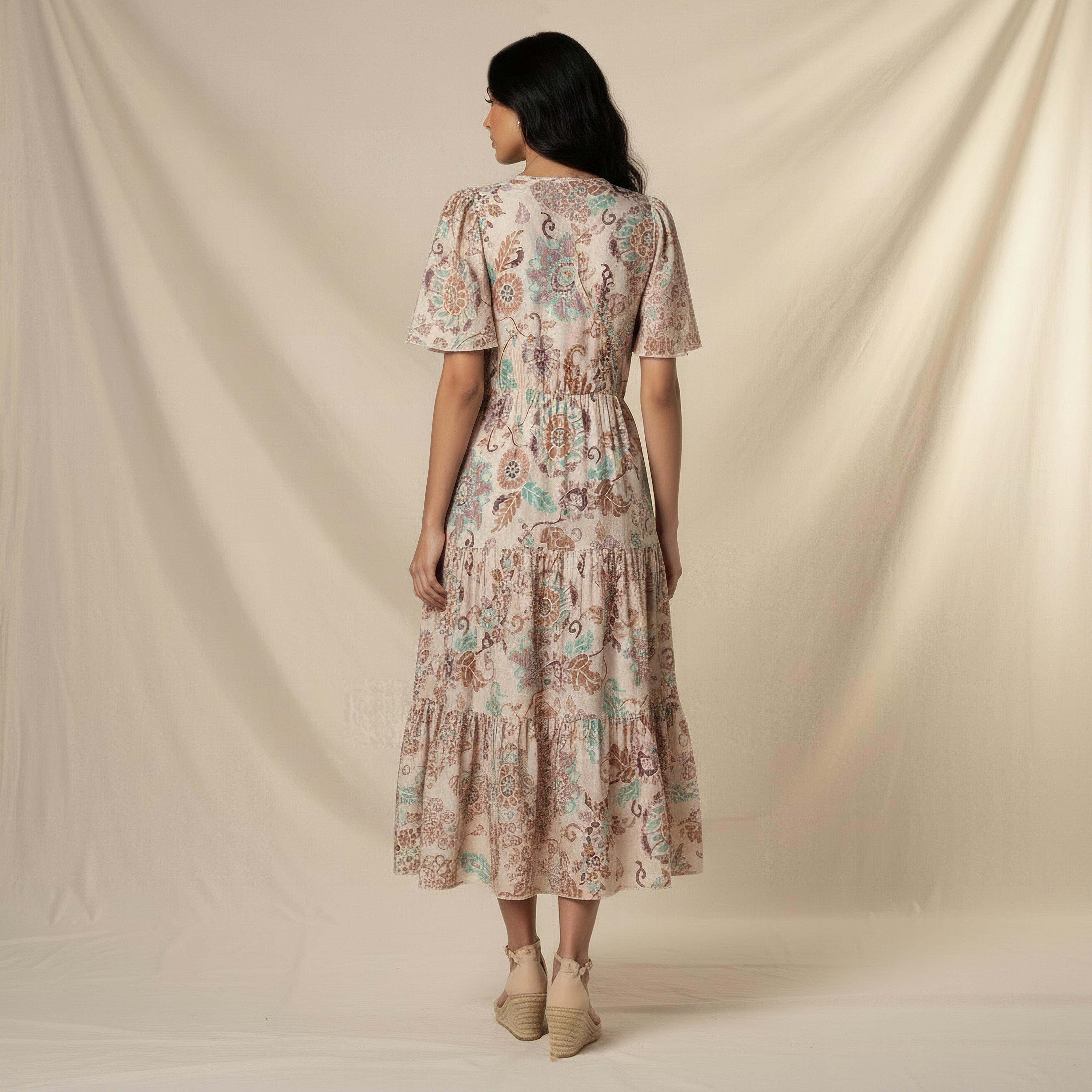 Tiered Midi Viscose Wrap Dress with Floral Print-women-clothing-dresses-image-3