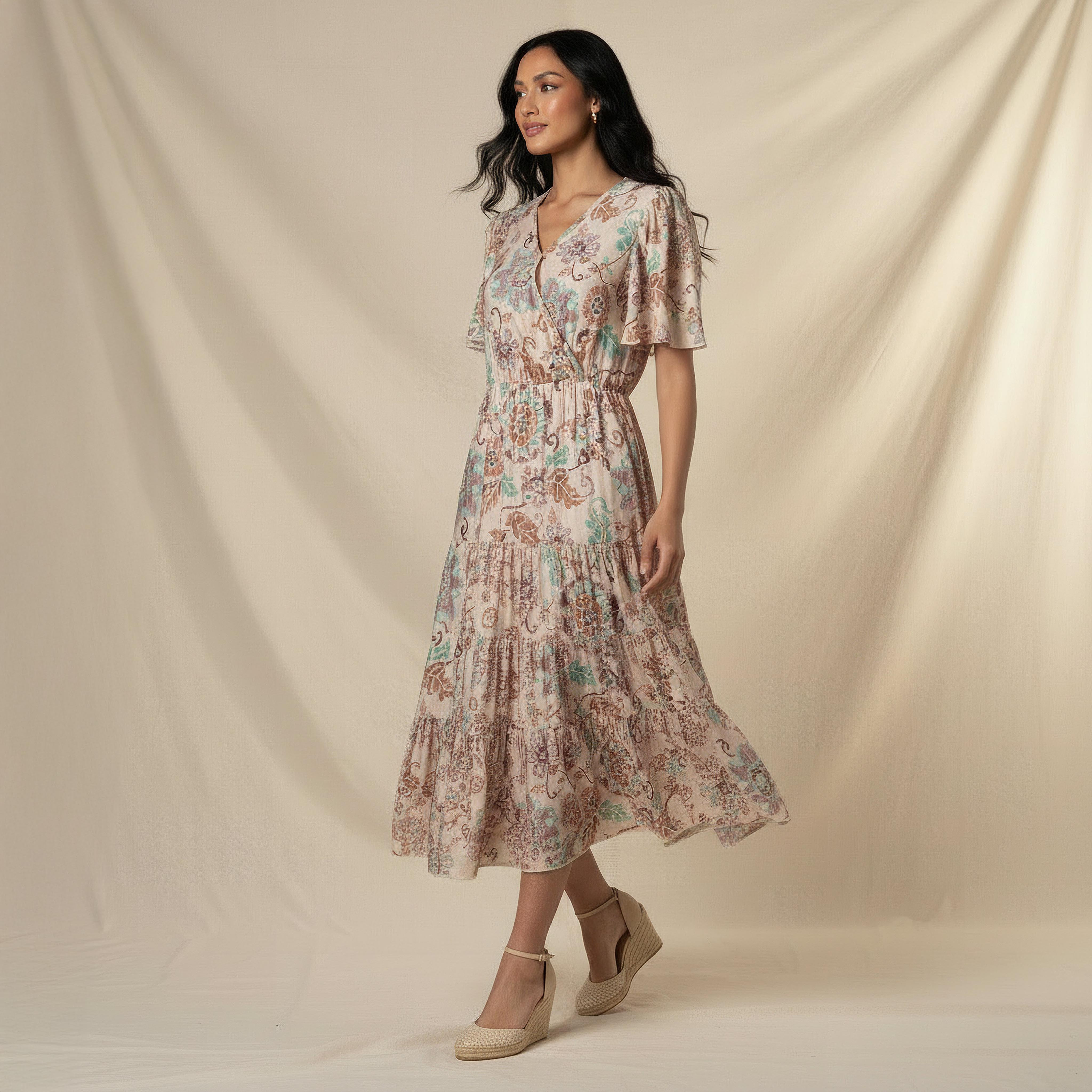 Tiered Midi Viscose Wrap Dress with Floral Print-women-clothing-dresses-image-5