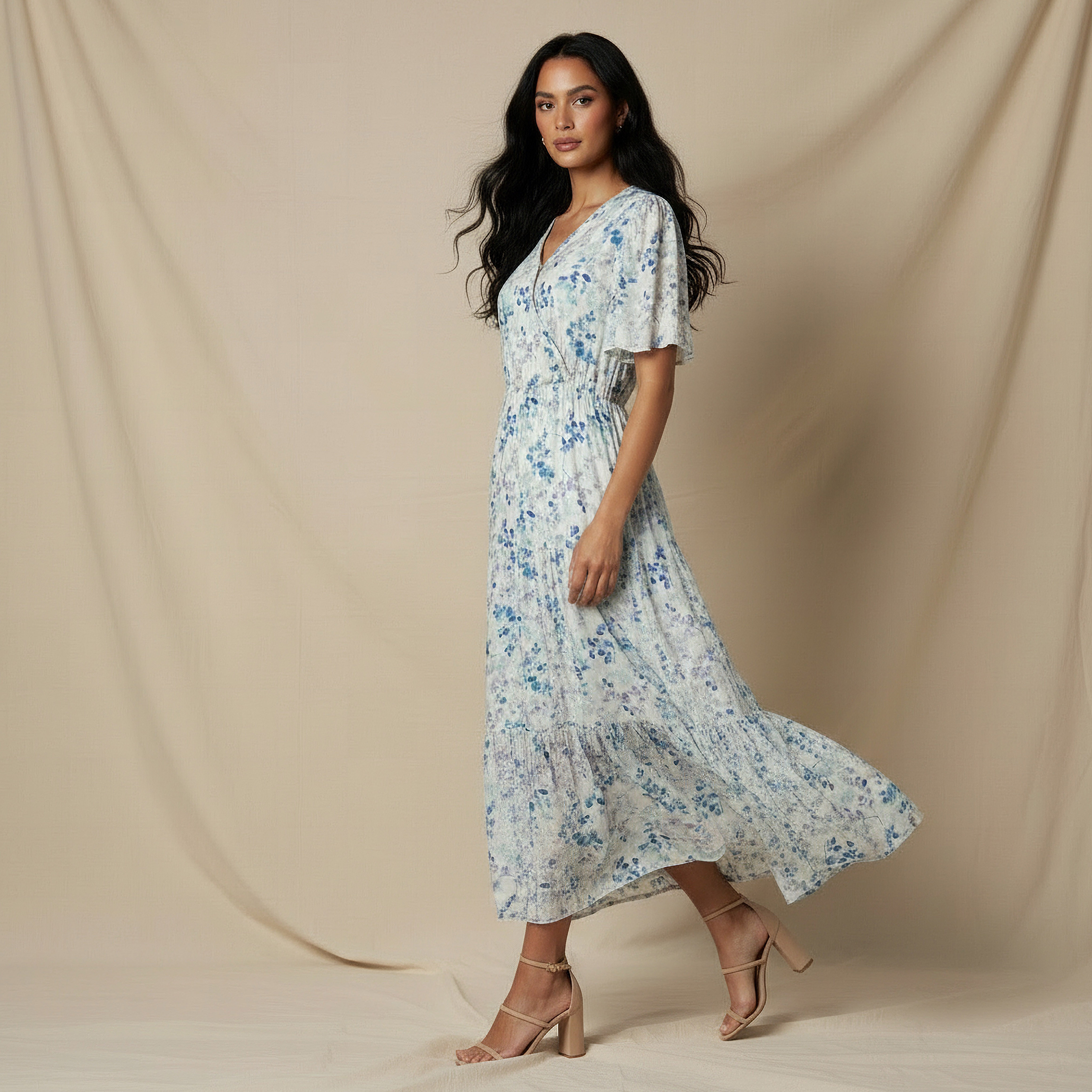 Tiered Midi Viscose Wrap Dress with Floral Print-women-clothing-dresses-image-2