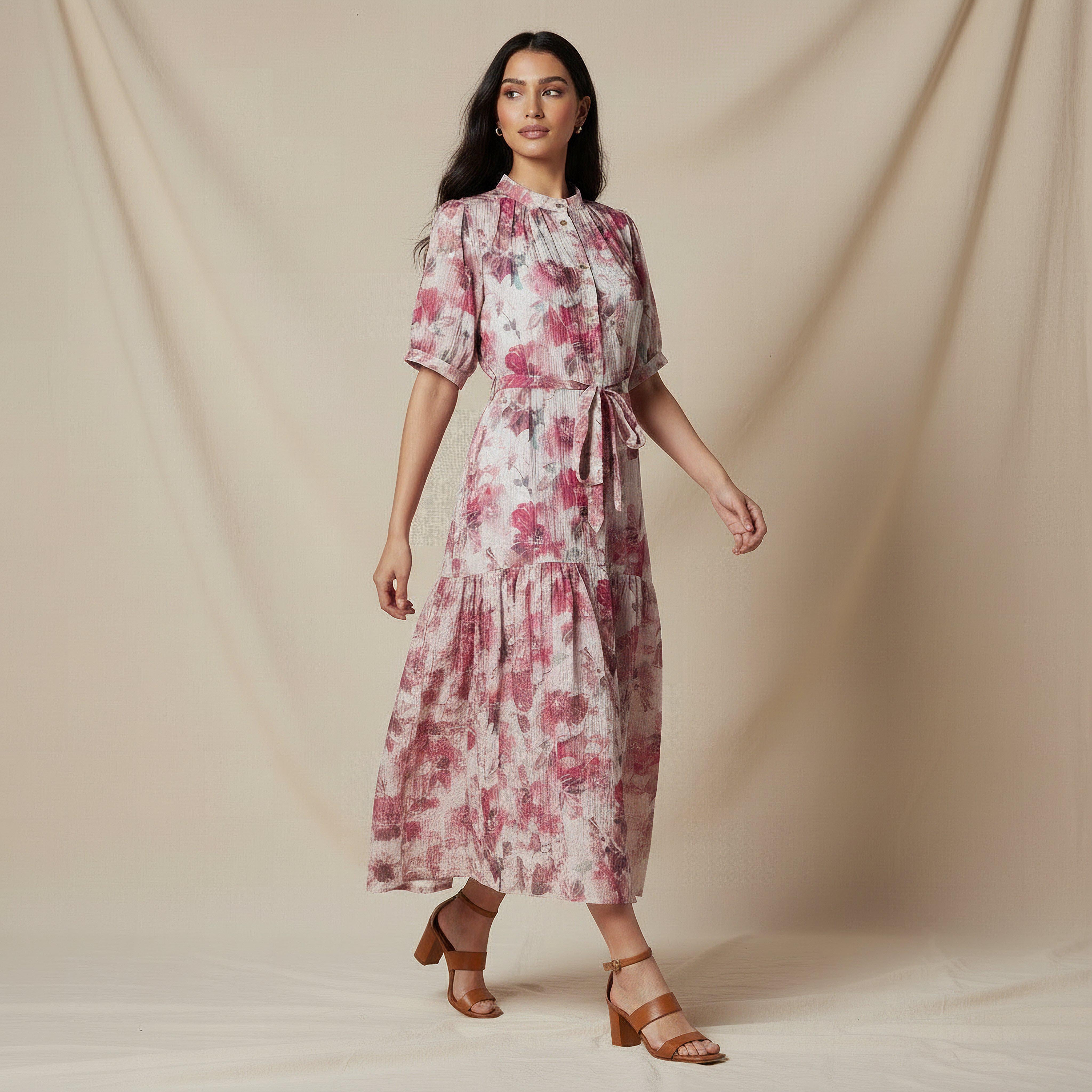 فستان ميدي فيسكوز طبقات بحزام وطبعات-women-clothing-dresses-image-5