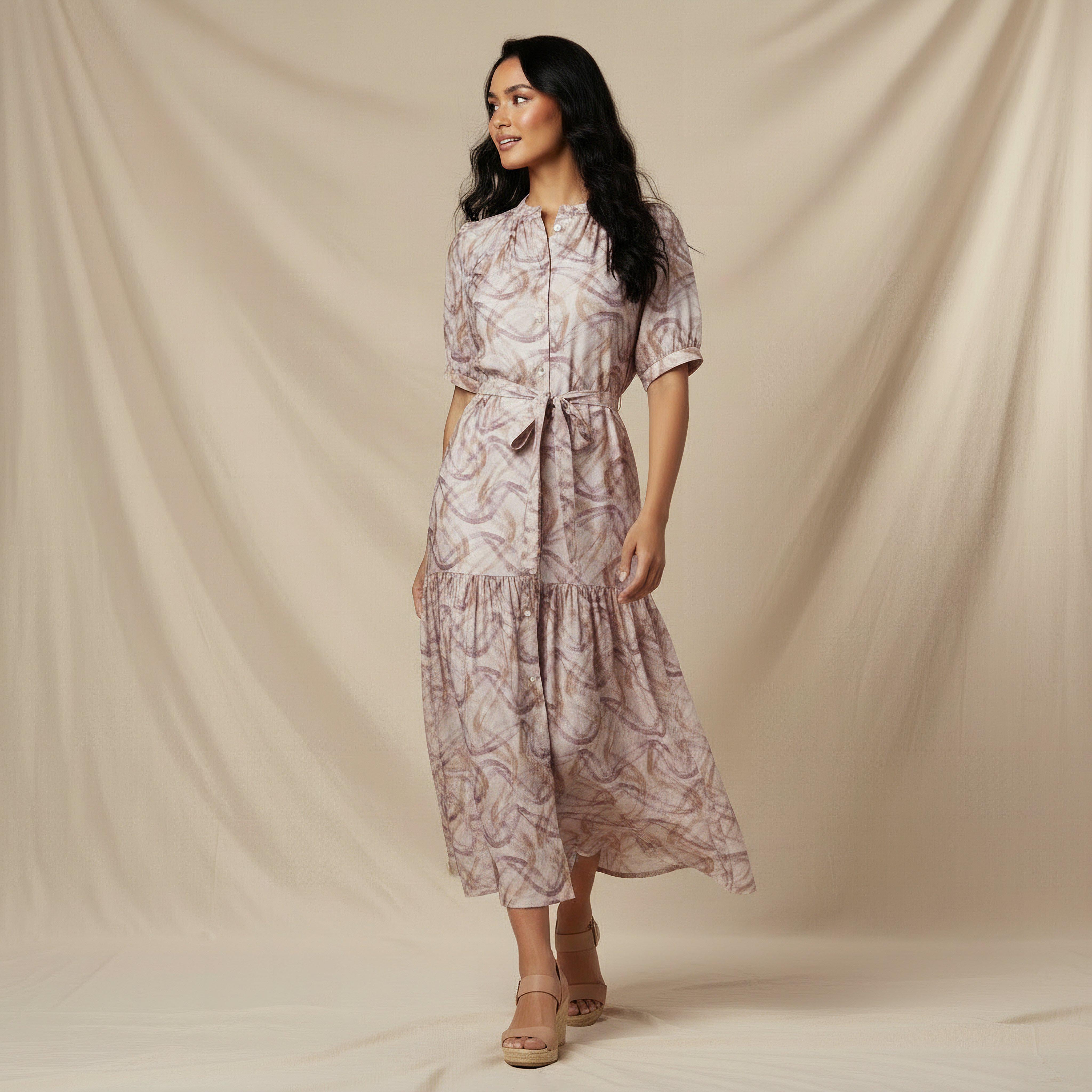 فستان ميدي فيسكوز طبقات بحزام وطبعات-women-clothing-dresses-image-2