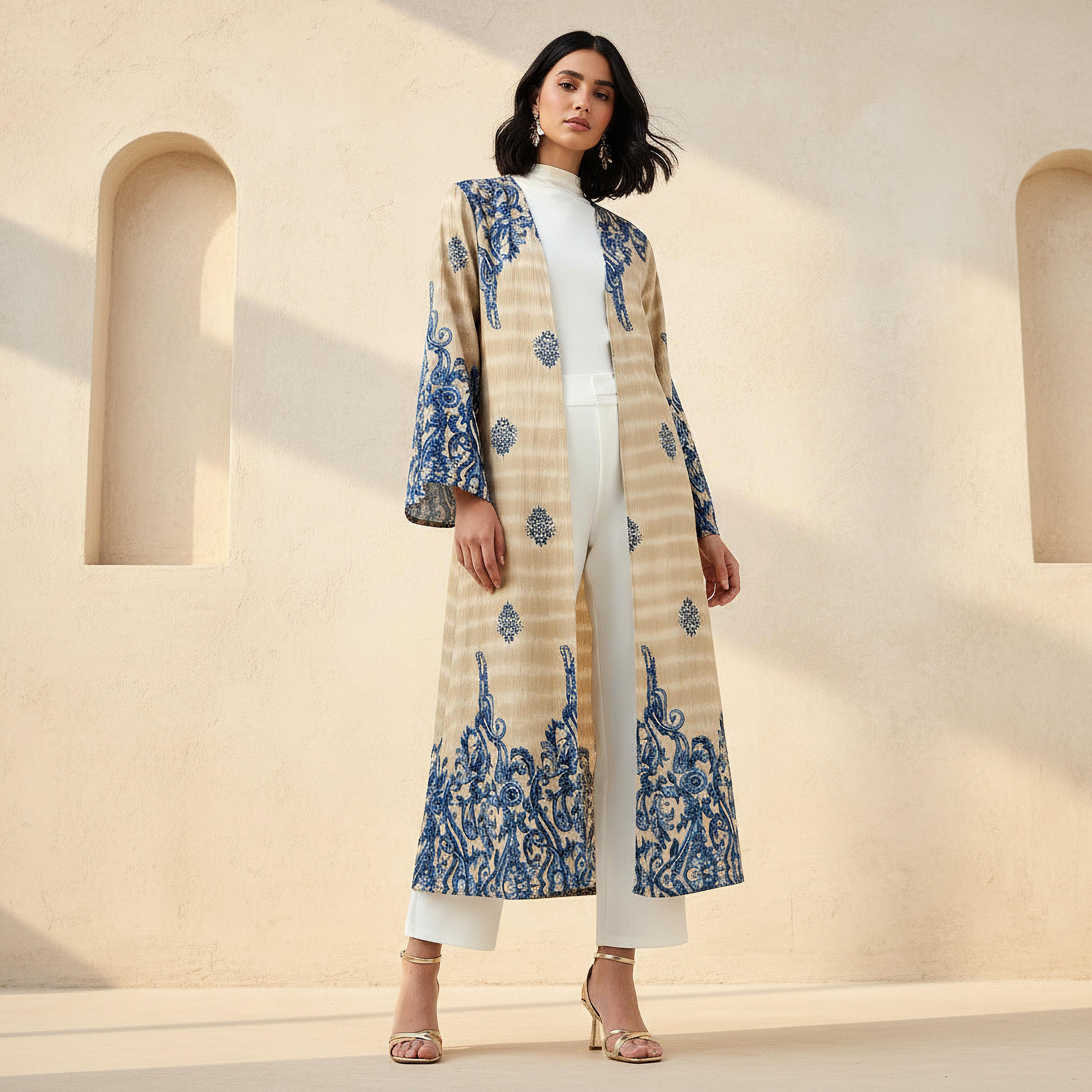 Regular Fit Viscose Kimono Abaya Shrug-women-arabicclothing-abayas-image-1