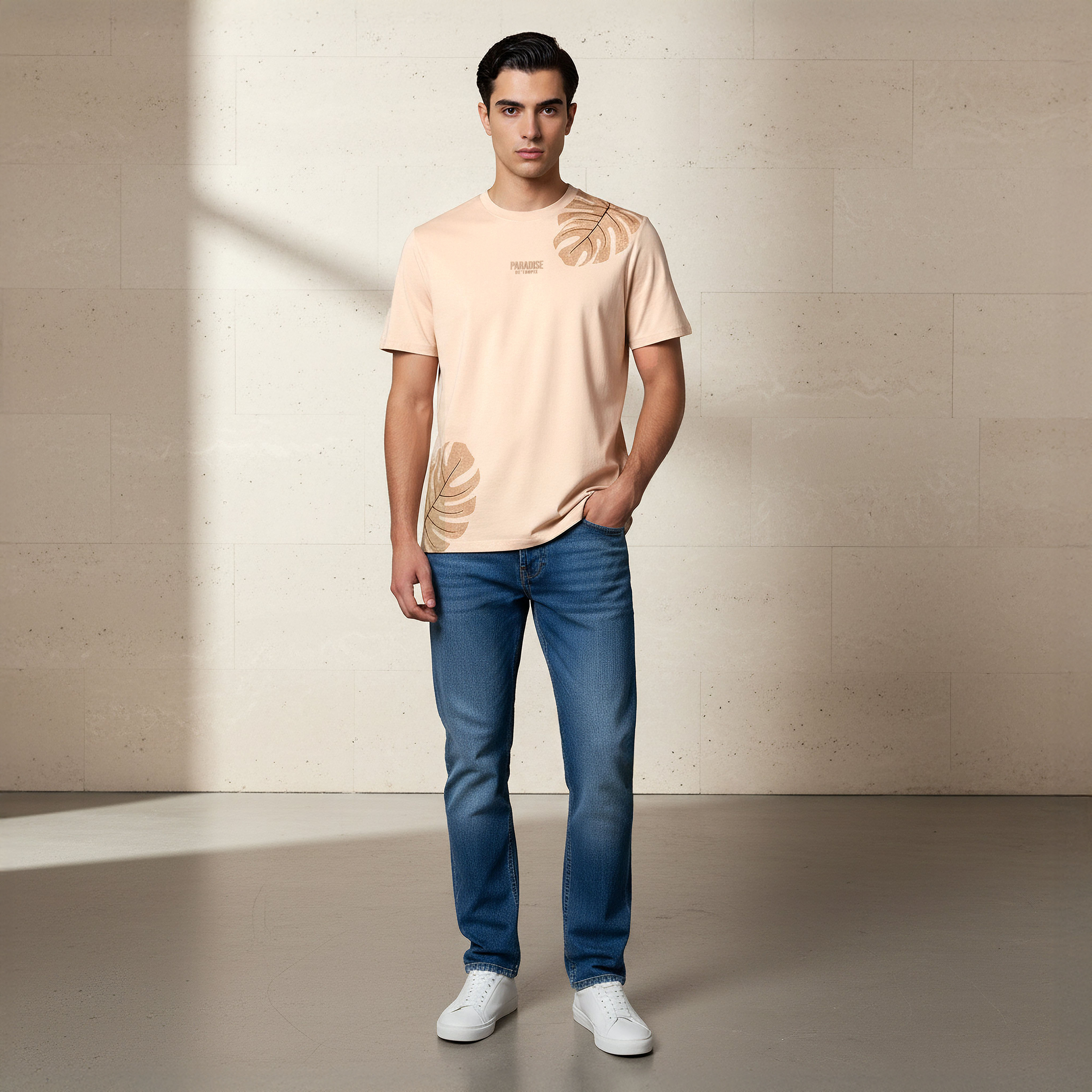 Men Regular Fit Crew Neck Short Sleeve Printed T-shirt-men-clothing-tshirtsandpolos-tshirts-image-2