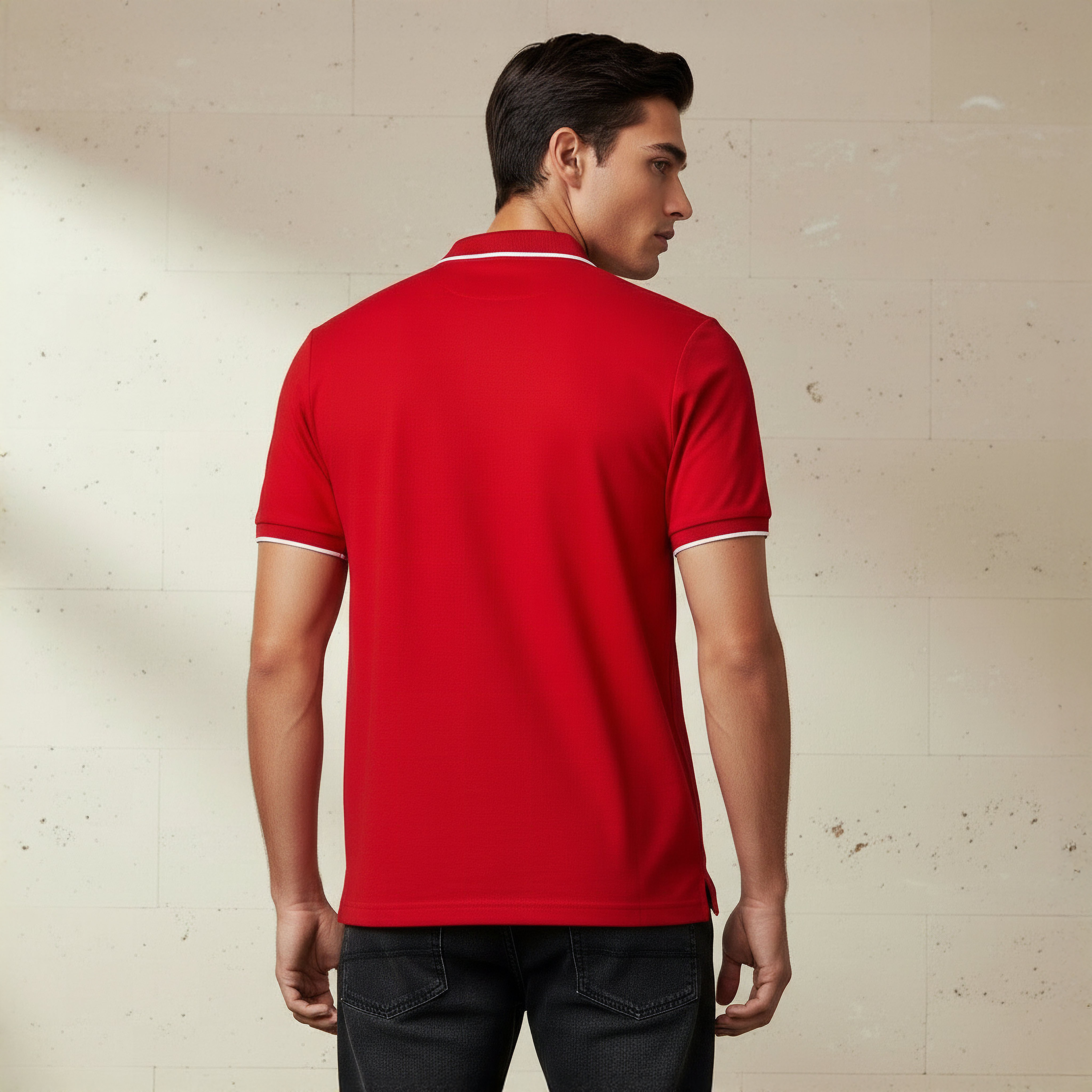 Men Short Sleeves Textured Pique Polo T-shirt-men-clothing-tshirtsandpolos-polos-image-3