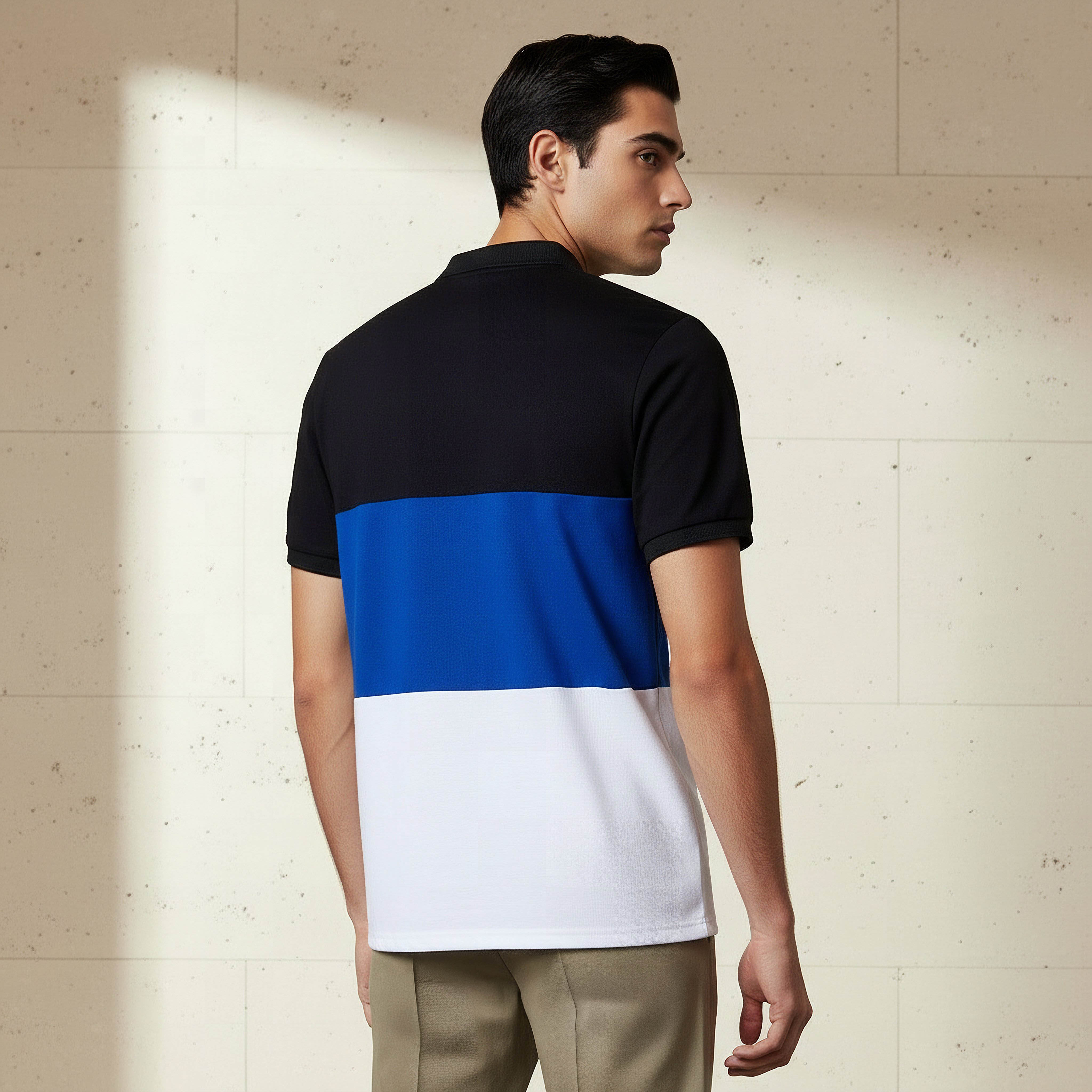 Men Short Sleeves Colourblock Pique Polo T-shirt-men-clothing-tshirtsandpolos-polos-image-3