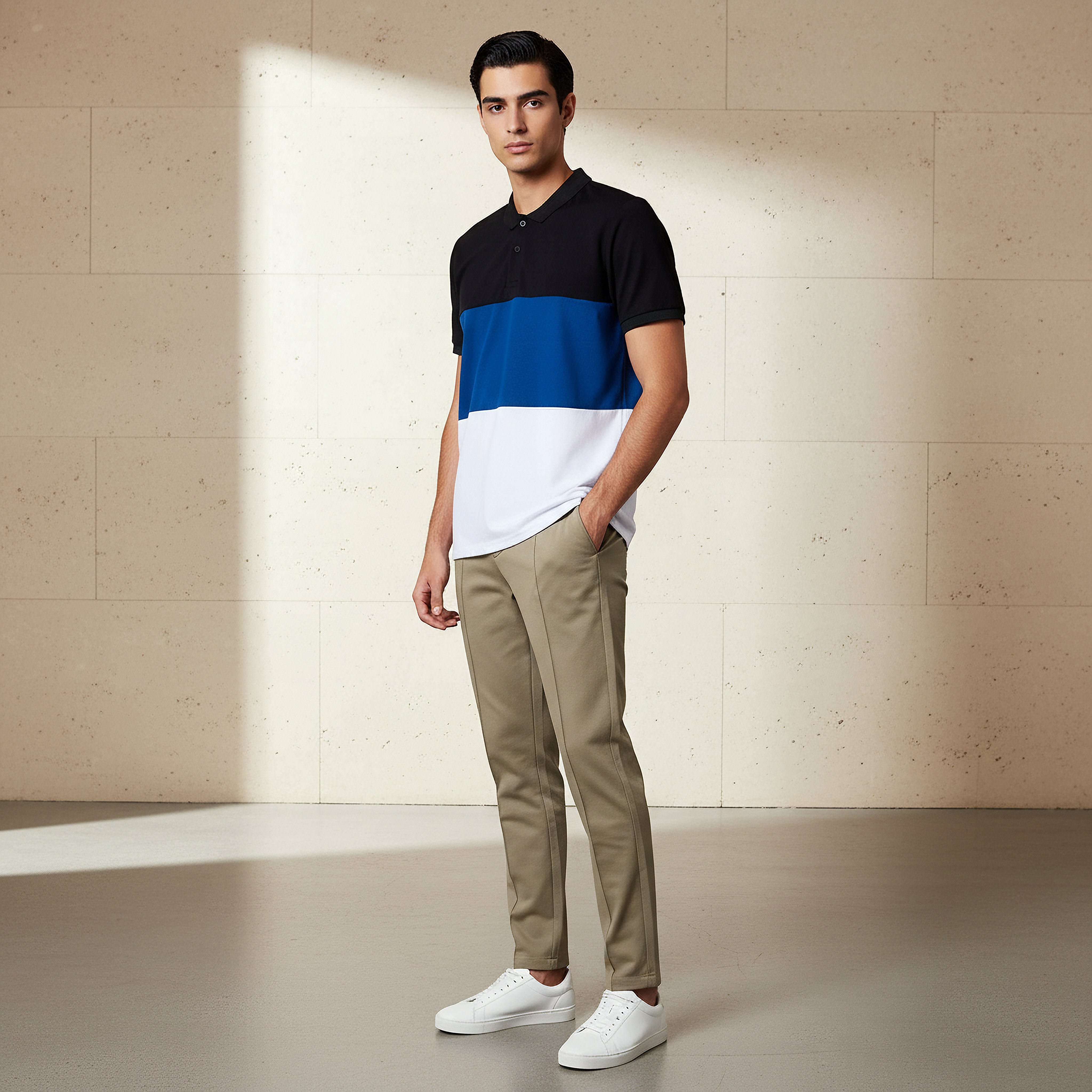 Men Short Sleeves Colourblock Pique Polo T-shirt-men-clothing-tshirtsandpolos-polos-image-5