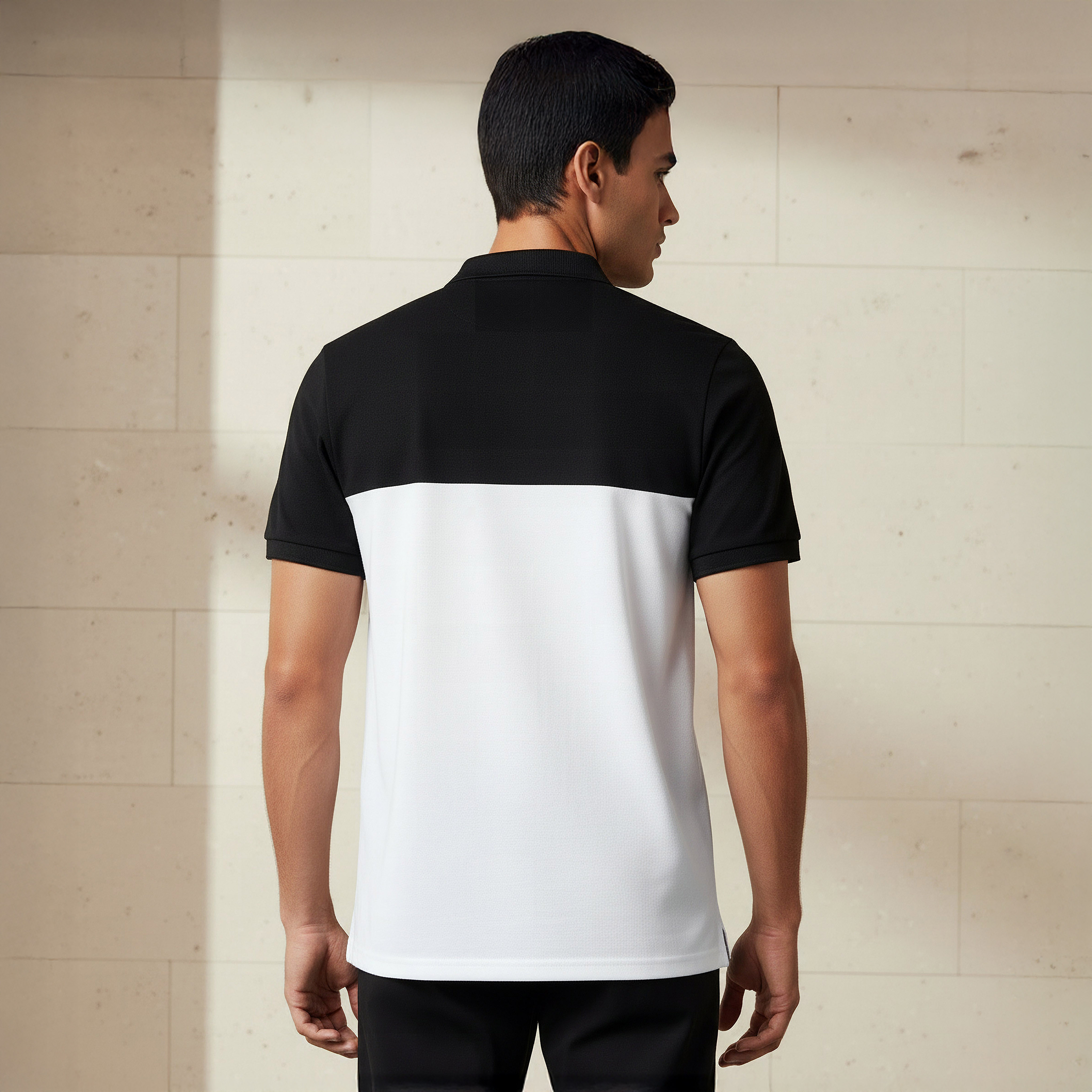 Men Short Sleeves Colourblock Pique Polo T-shirt-men-clothing-tshirtsandpolos-polos-image-3
