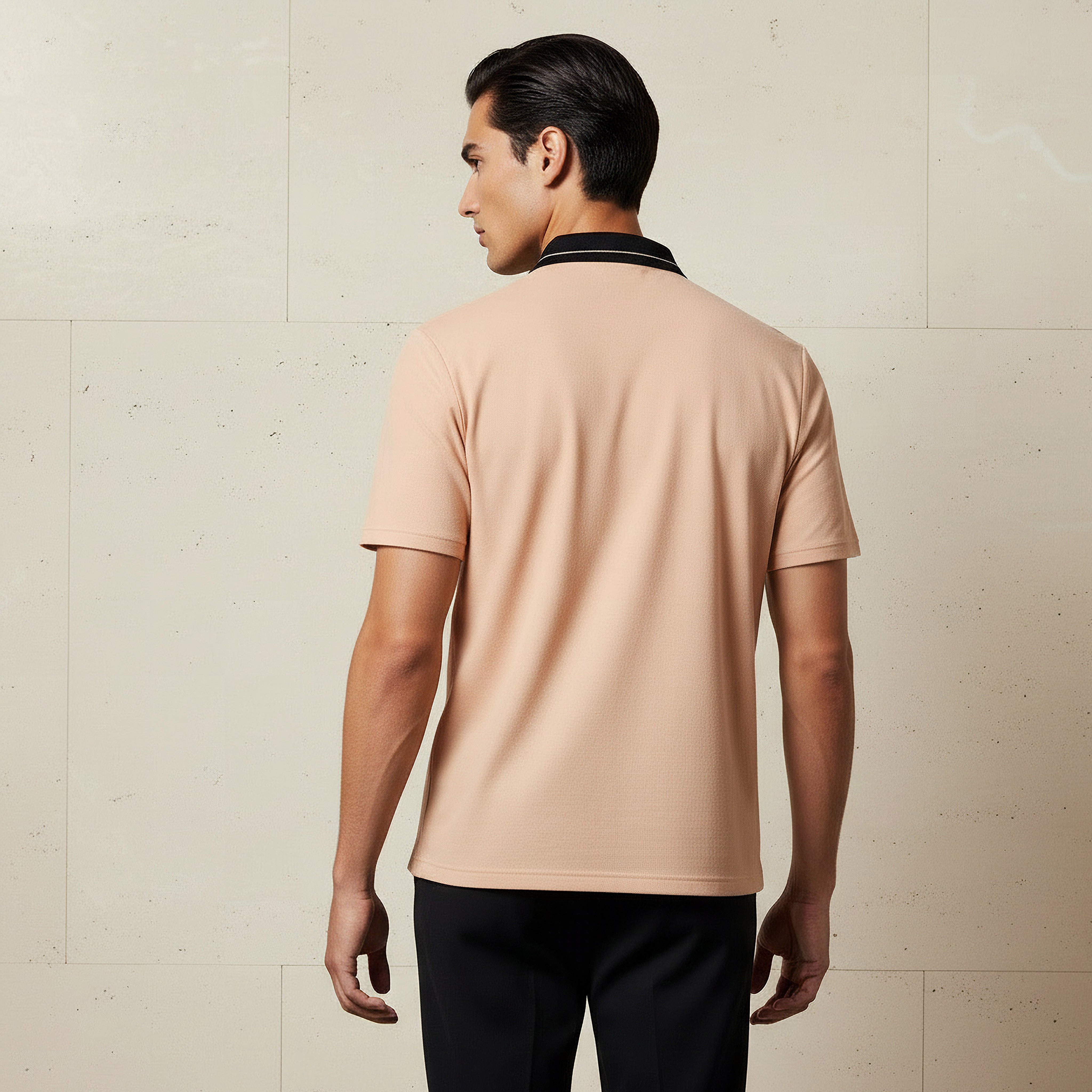 Men Short Sleeves Contrast Collar Pique Polo T-shirt-men-clothing-tshirtsandpolos-polos-image-3