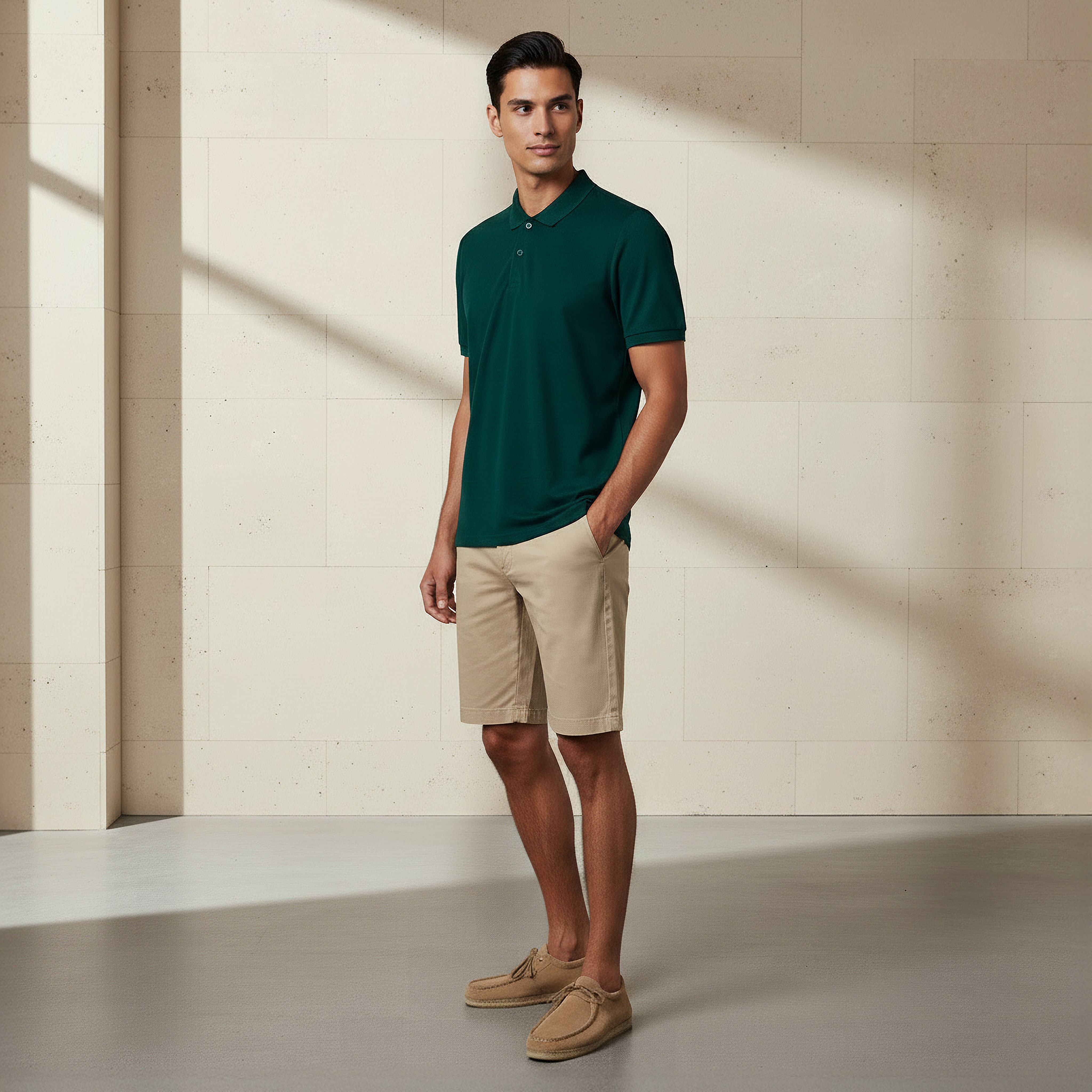 Men Short Sleeves Textured Pique Polo T-shirt-men-clothing-tshirtsandpolos-polos-image-2