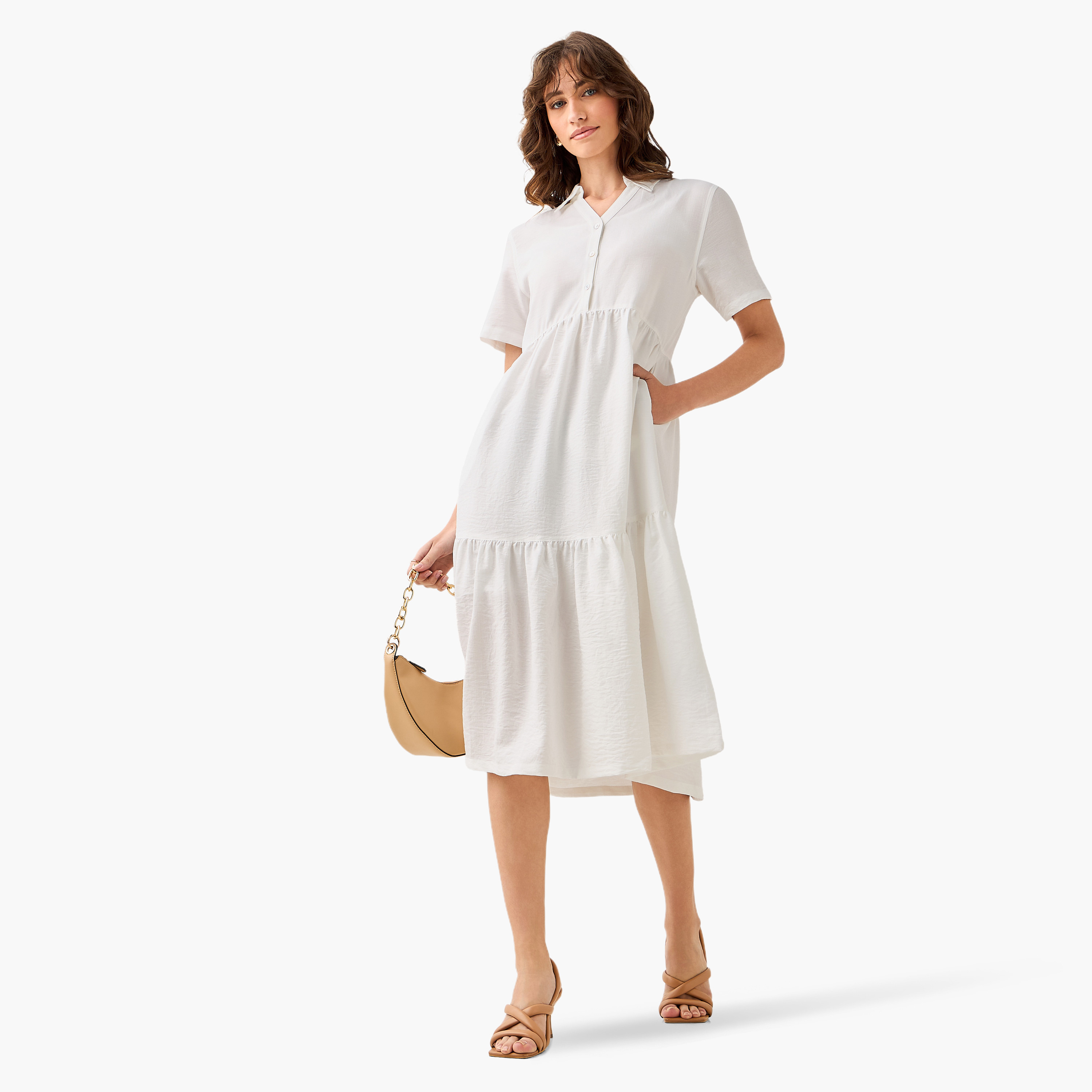 Tiered Midi Dress with Collar-women-clothing-dresses-image-3