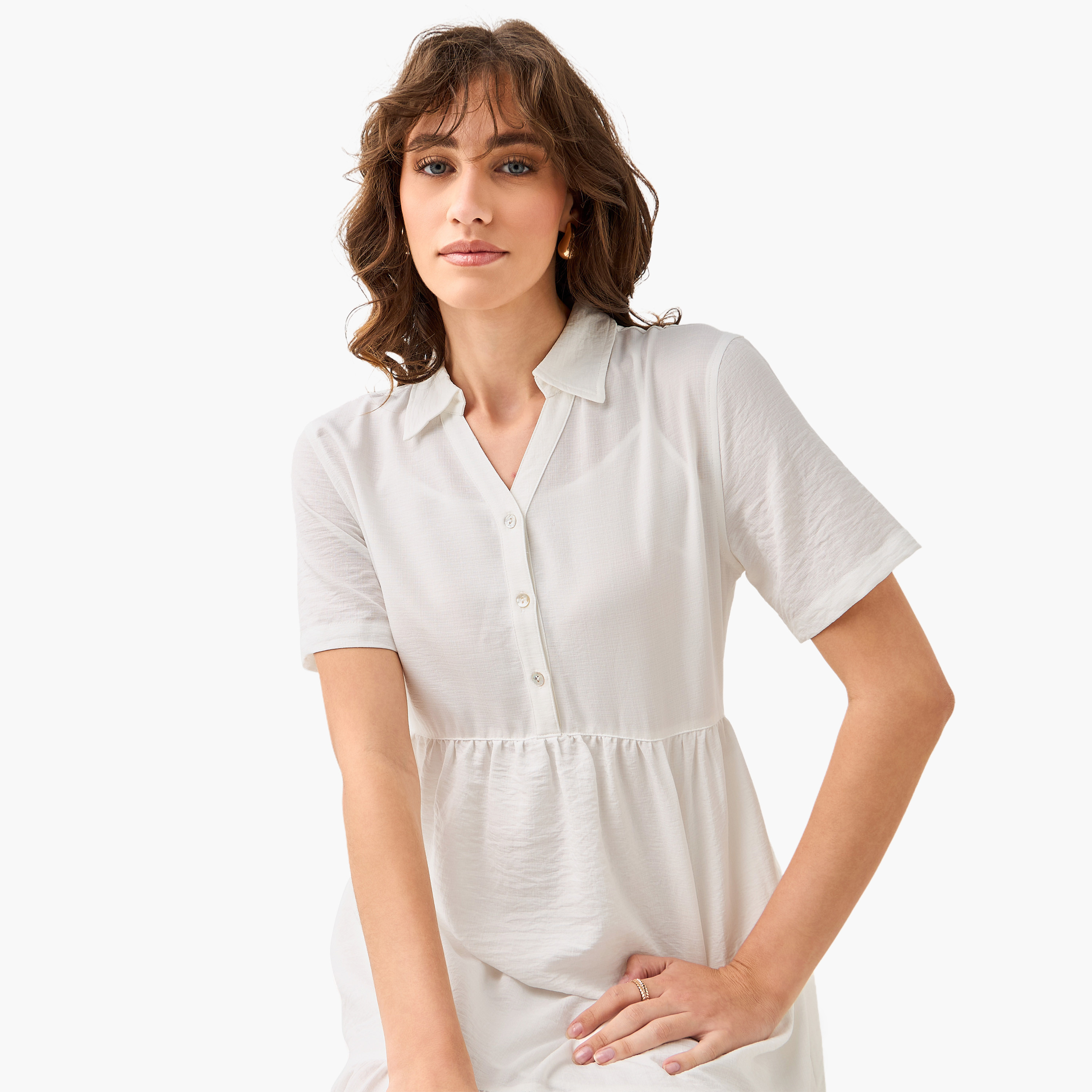 Tiered Midi Dress with Collar-women-clothing-dresses-image-5