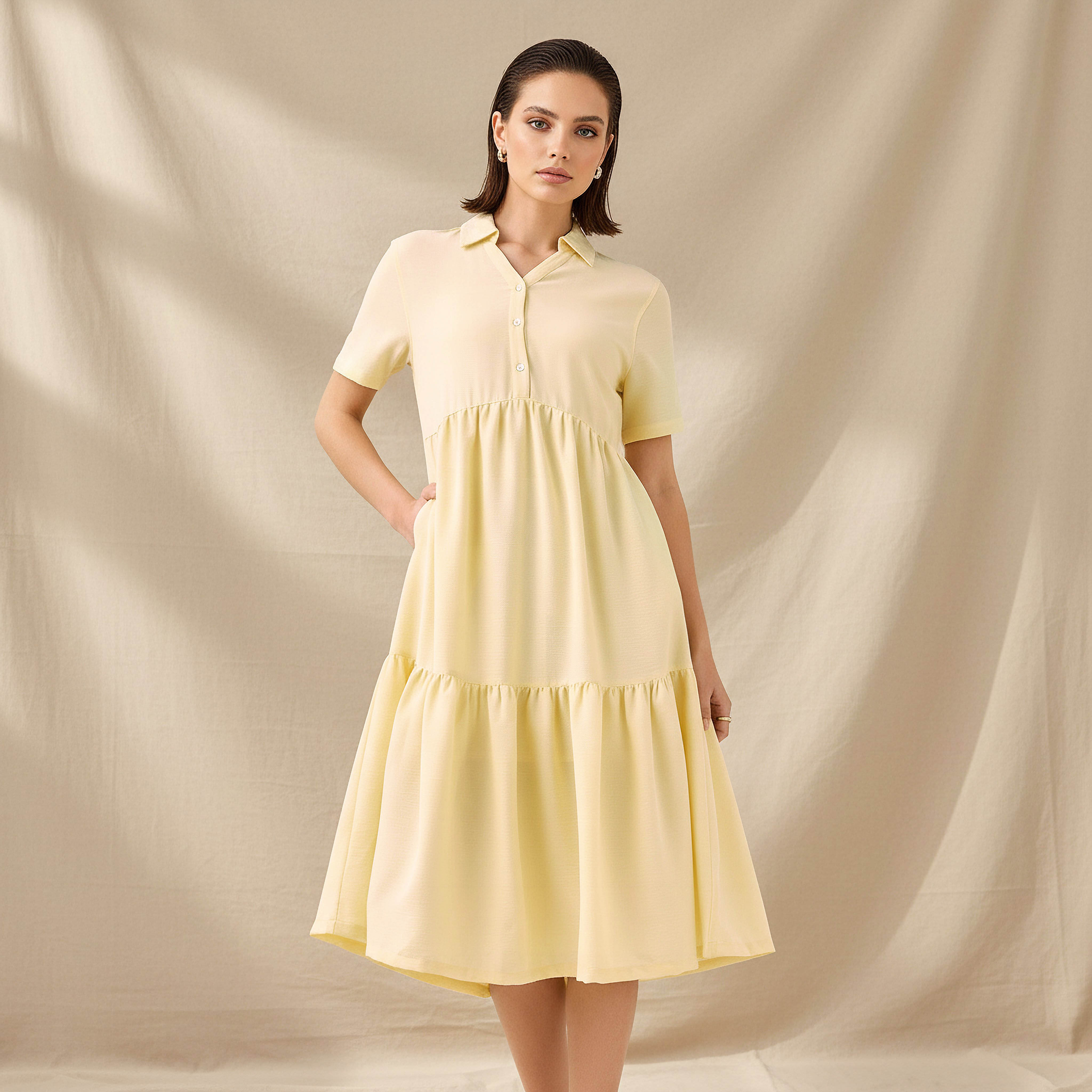 Tiered Midi Dress with Collar-PROMO_SP_AE_2FOR169_110625-image-1