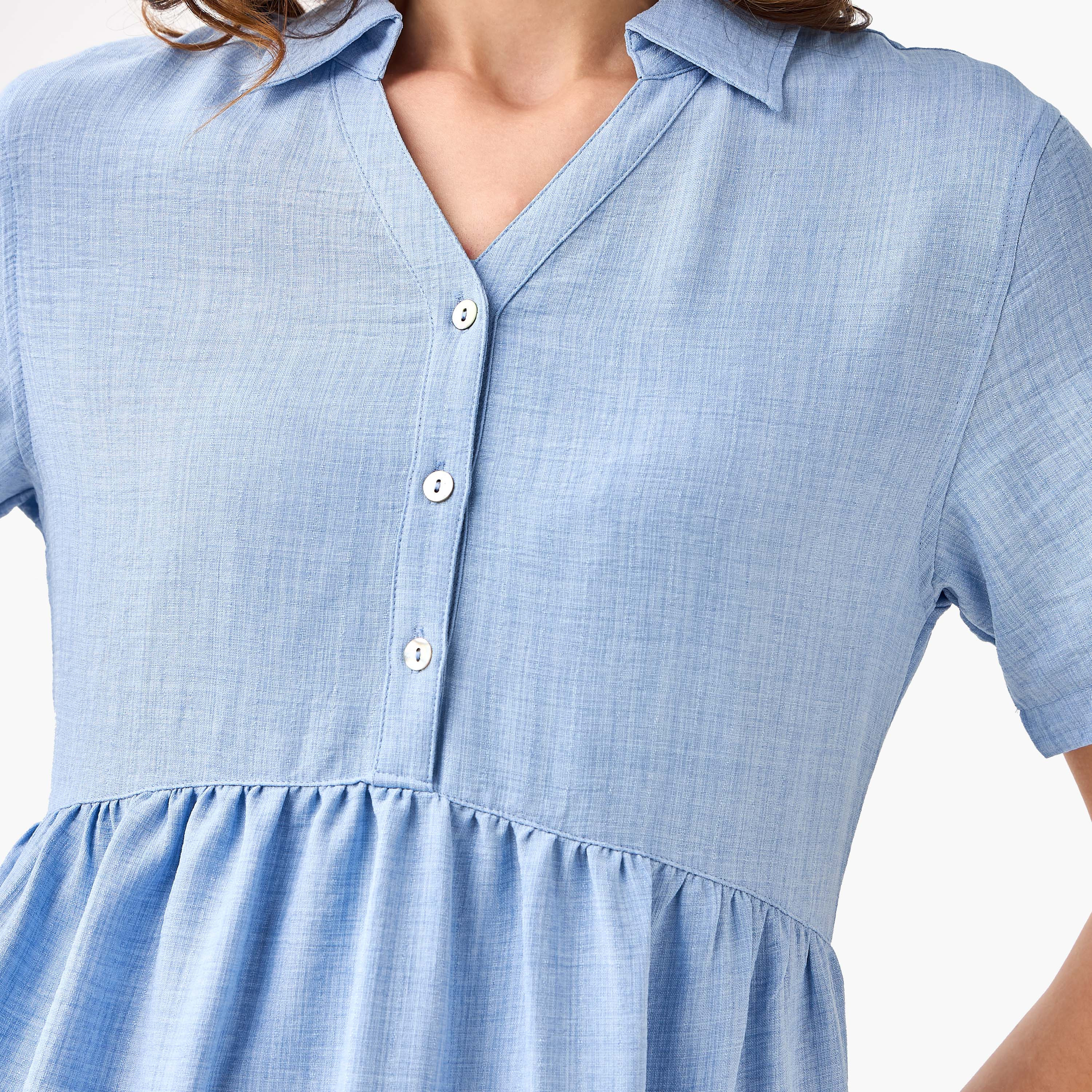 Tiered Midi Dress with Collar-women-clothing-dresses-image-2
