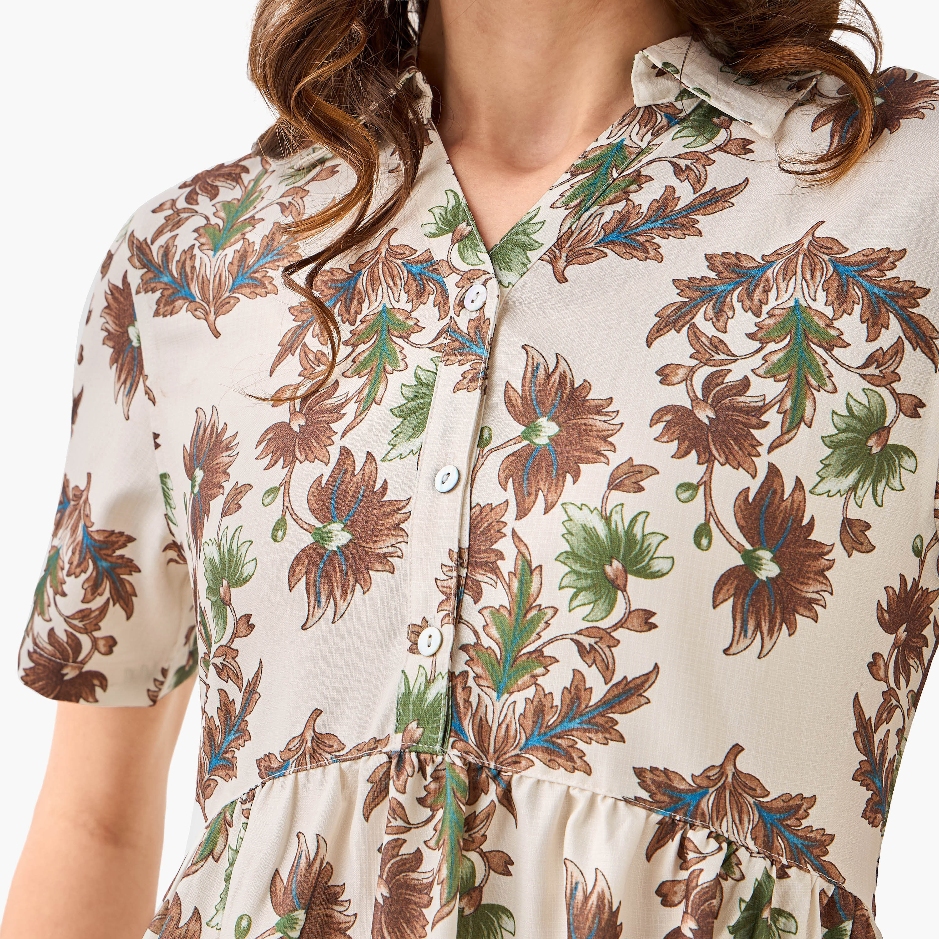 Floral Print Tiered Women Dress with Pocket-women-clothing-dresses-image-2