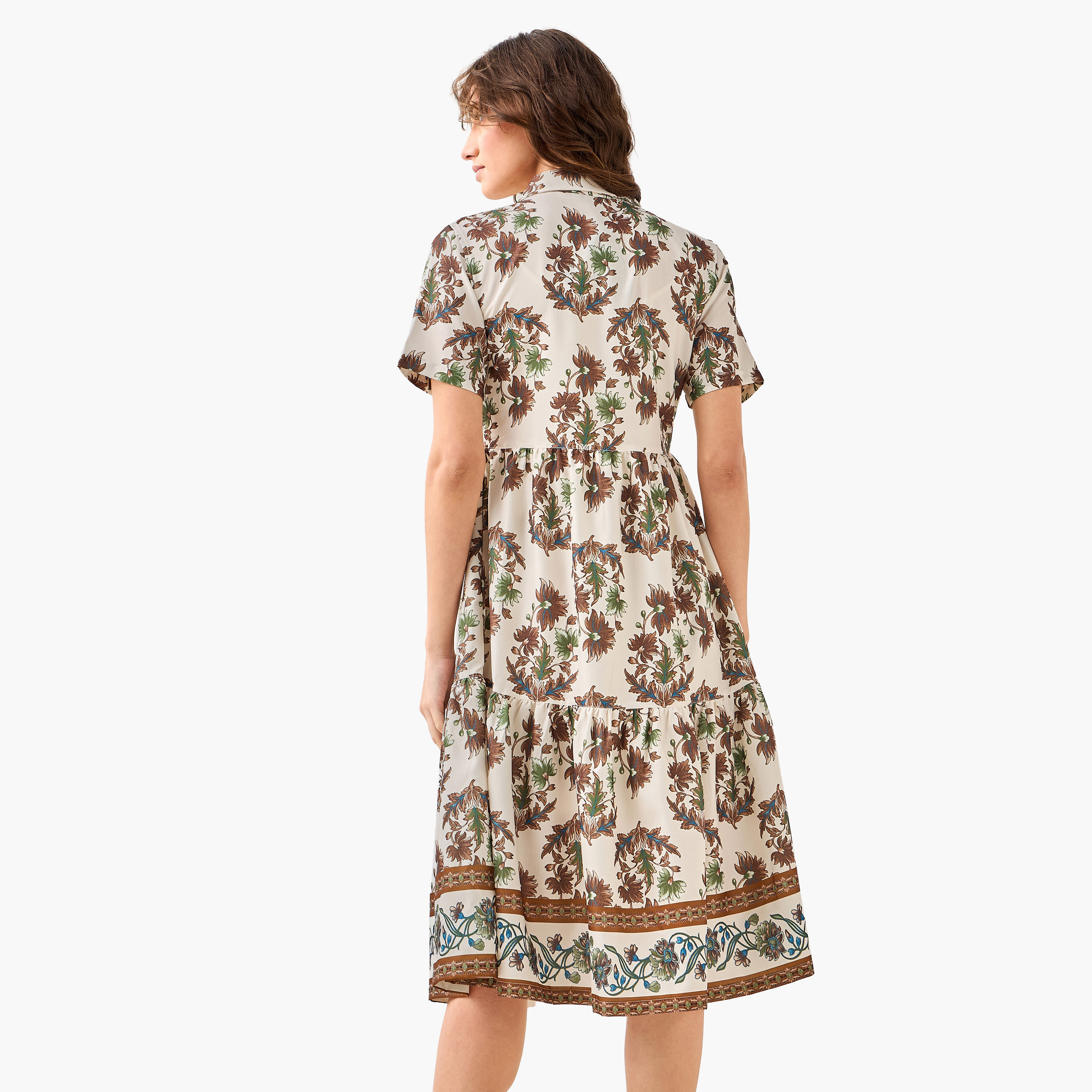 Floral Print Tiered Women Dress with Pocket-women-clothing-dresses-image-4