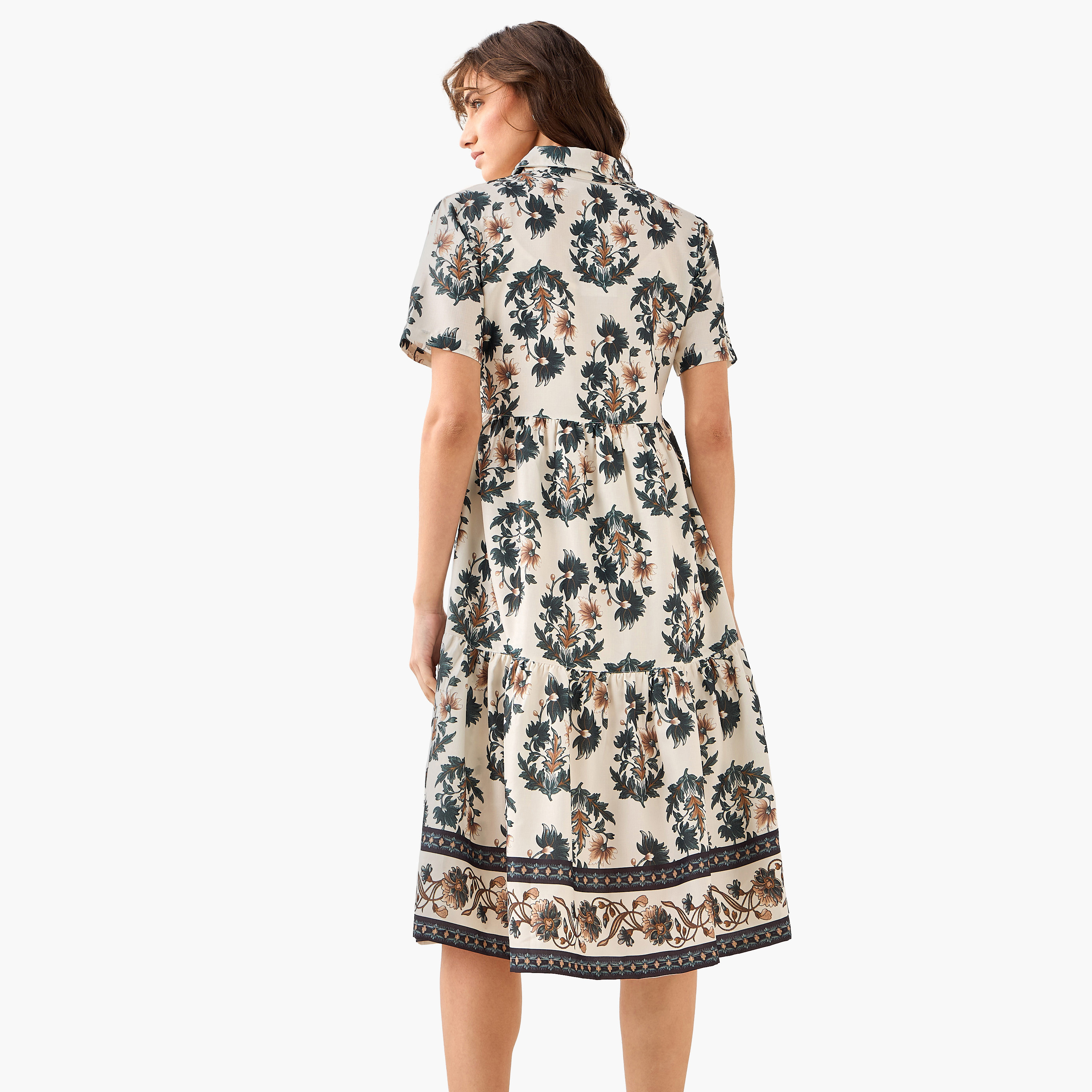 Floral Print Tiered Women Dress with Pocket-women-clothing-dresses-image-4