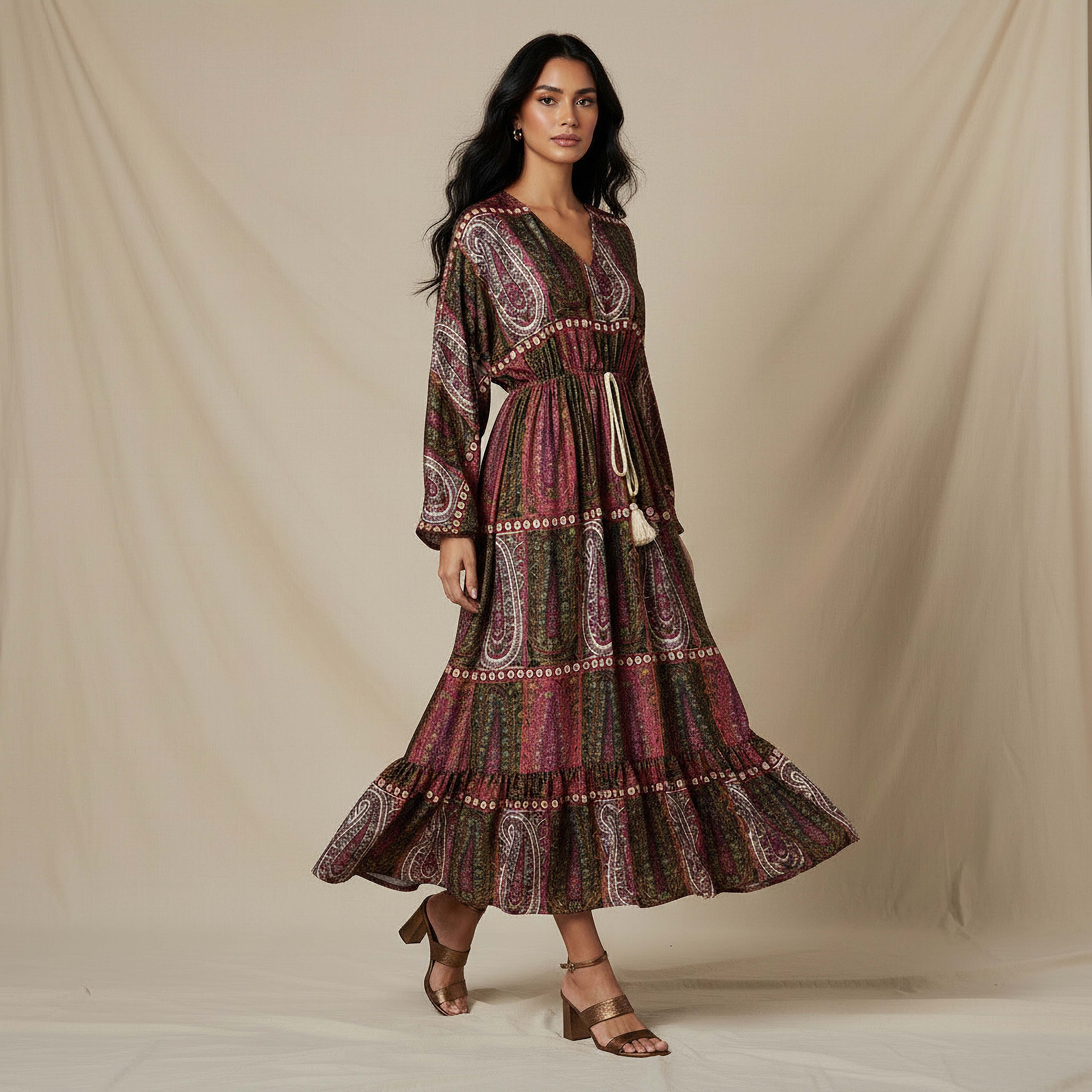 Kaftan Maxi Tie-Up Detail Dress with Paisley Print-PROMO_SP_KW_2FOR18_030926-image-2