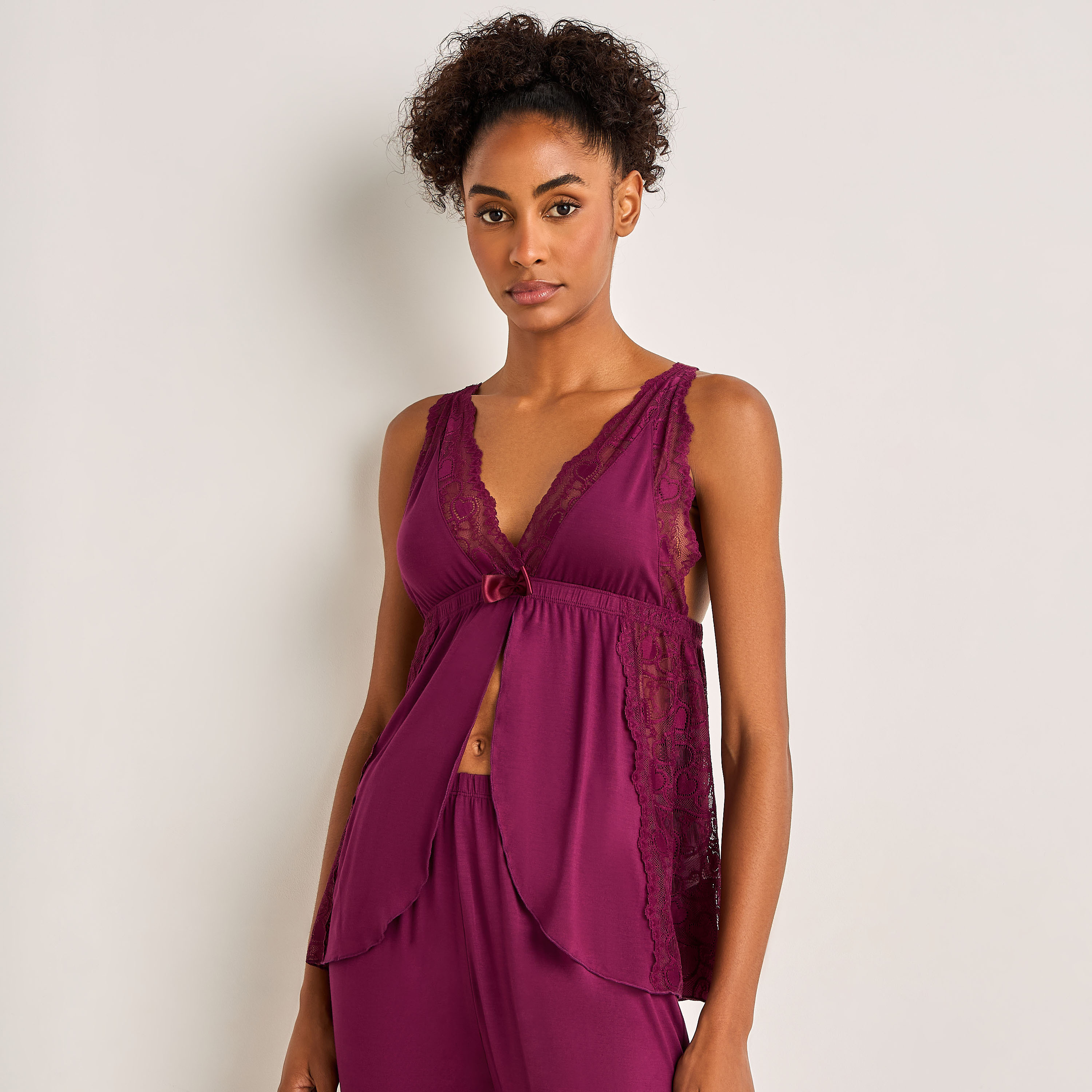 Pyjama Set Spaghetti Strap Top and Pyjama-women-clothing-nightwear-pyjamas-longsets-image-2