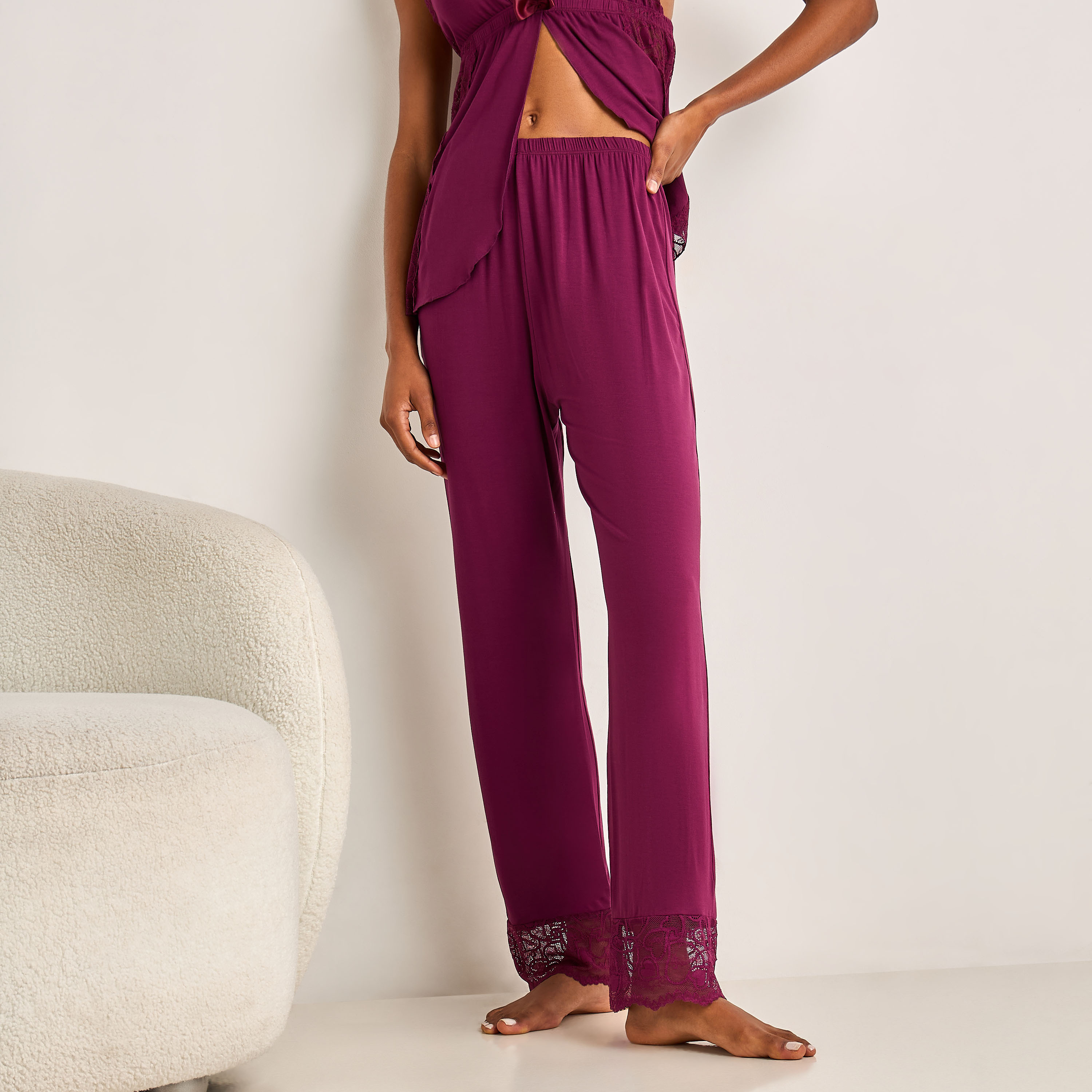 Pyjama Set Spaghetti Strap Top and Pyjama-women-clothing-nightwear-pyjamas-longsets-image-4