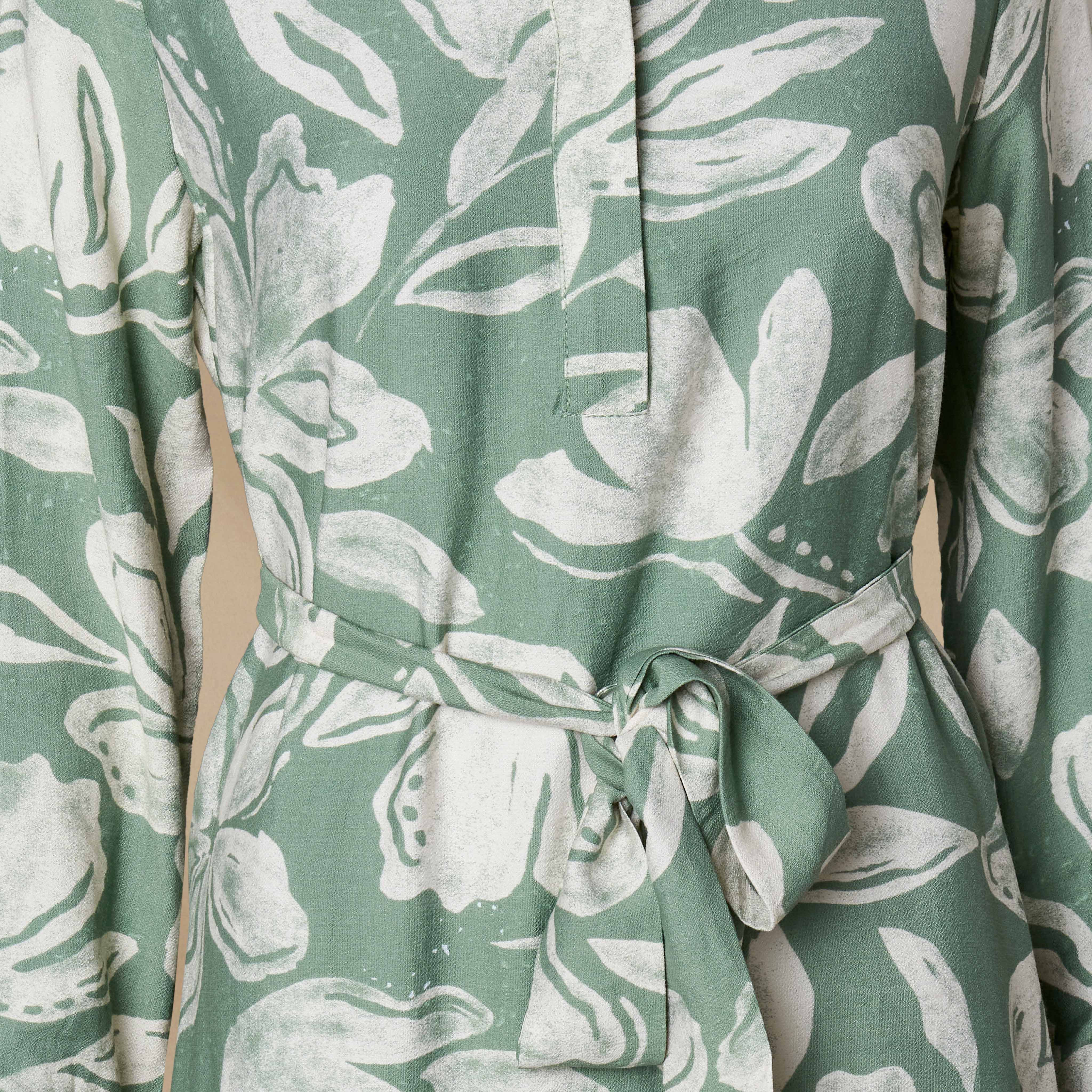 Midi Viscose Shirt Dress with Floral Print-women-clothing-dresses-image-4