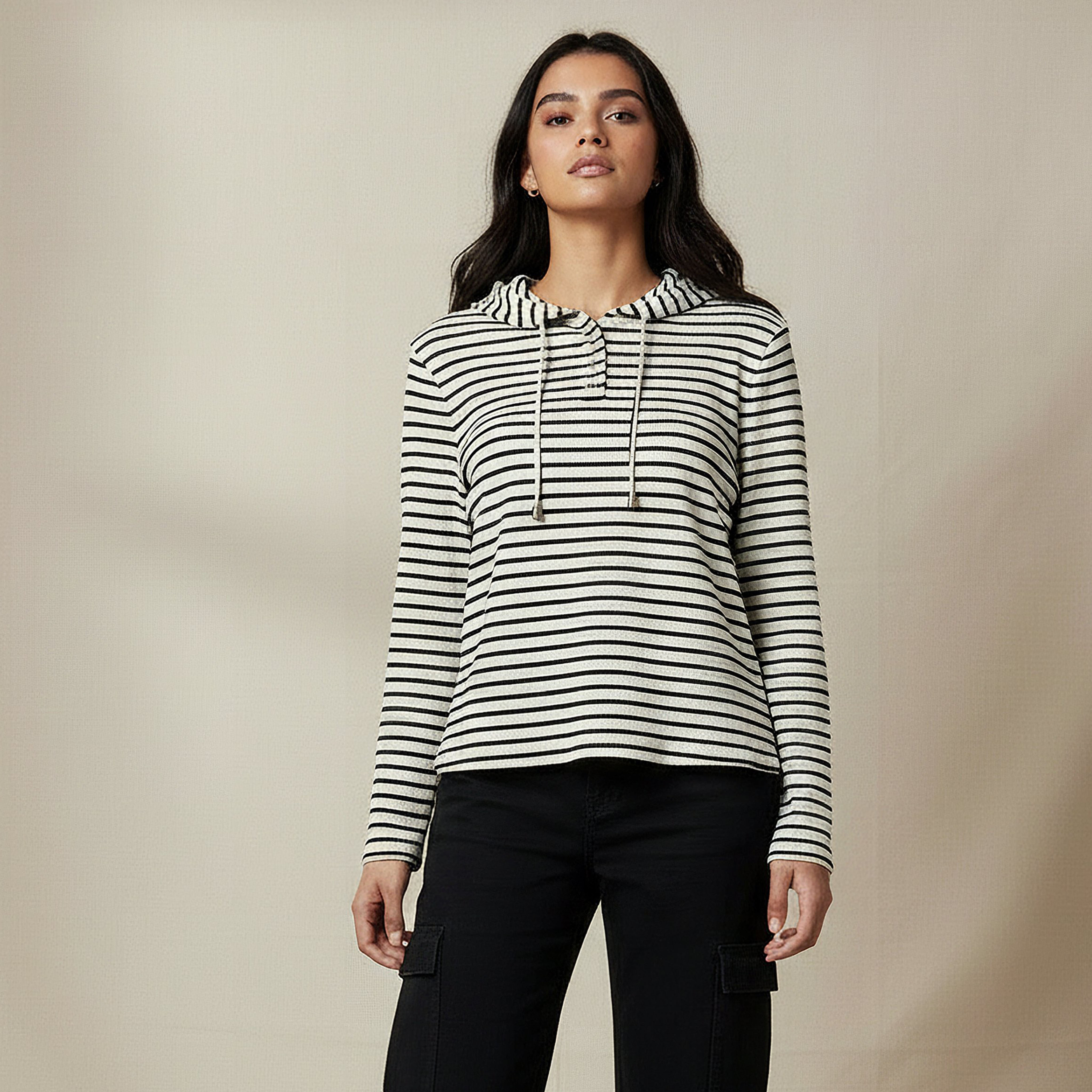 Women Regular Fit Striped Hoodie-women-winterwear-hoodiesandsweatshirts-hoodies-image-6