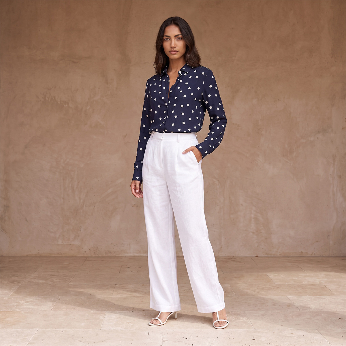 Splash Fav Viscose Shirt with Polka Dot Print-women-clothing-shirtsandblouses-shirts-image-2